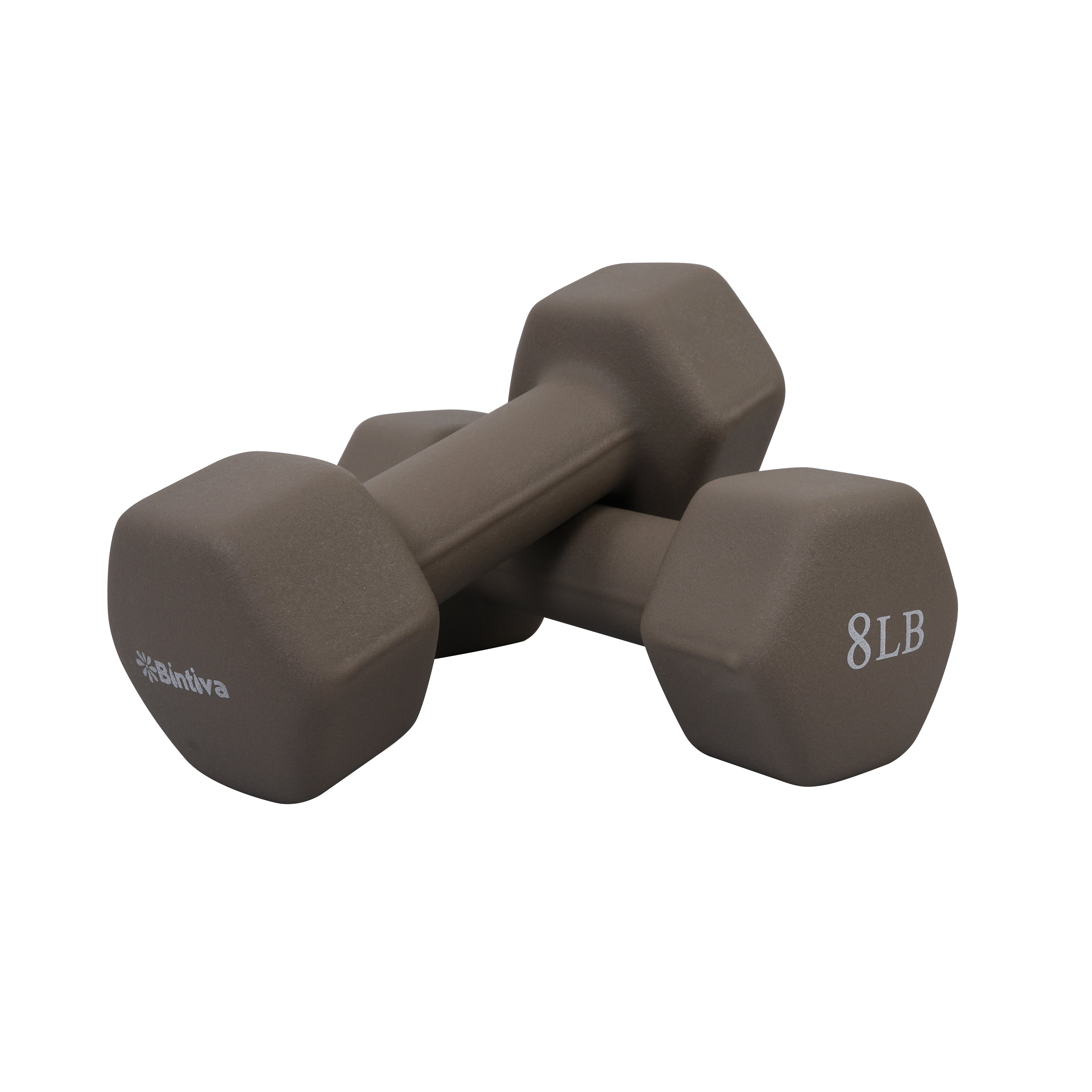 Neoprene Hexagon shaped dumbbells - Earth Tones by Bintiva