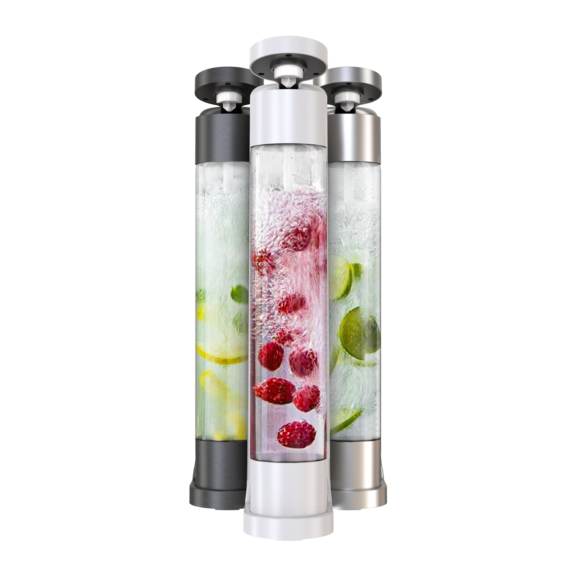 FIZZPod Soda Machine + 2 CO₂ Cylinder - Make Homemade Sparkling Water, Juice, Tea and Cocktail Drinks with Fruits & Candy by Drinkpod