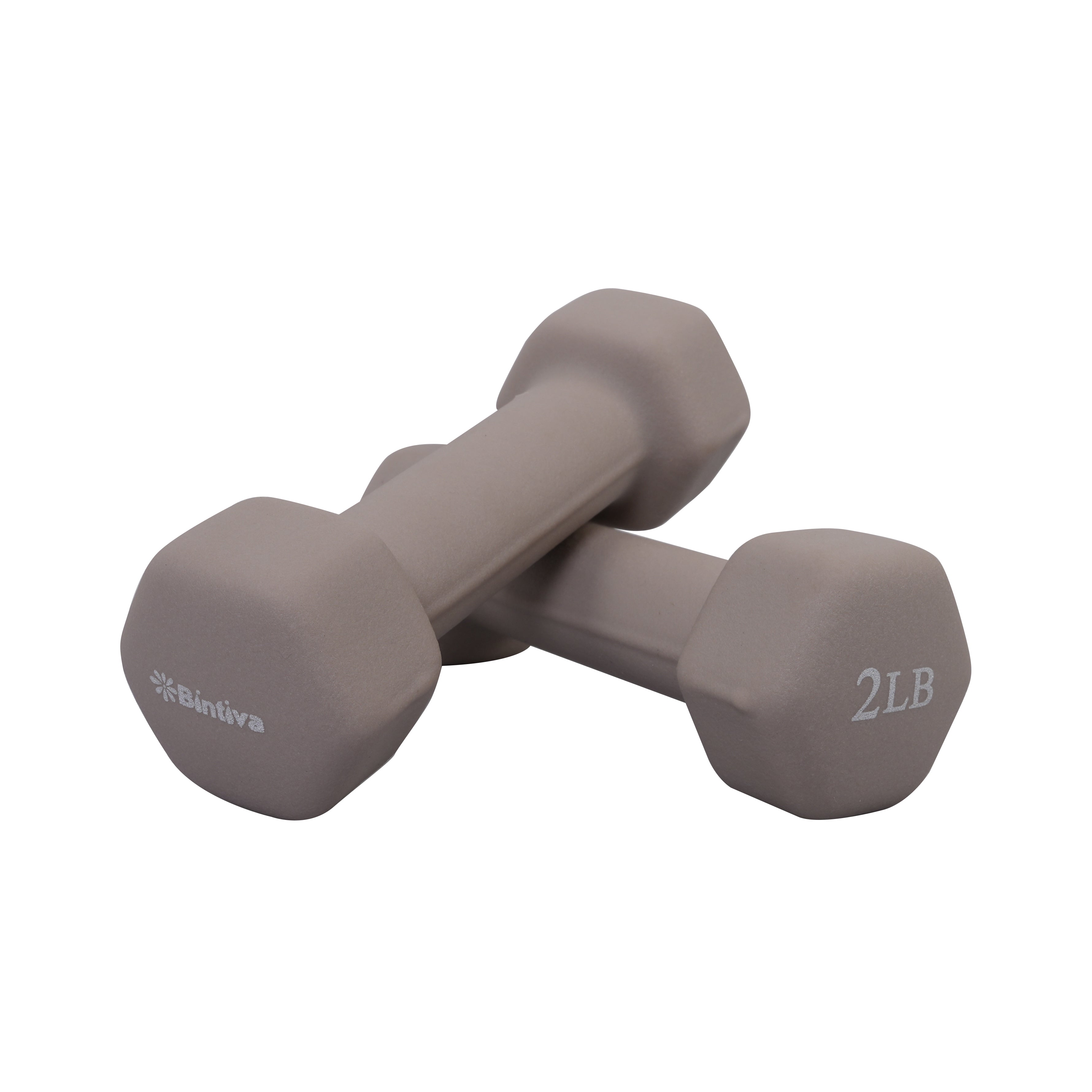 Neoprene Hexagon shaped dumbbells - Earth Tones by Bintiva