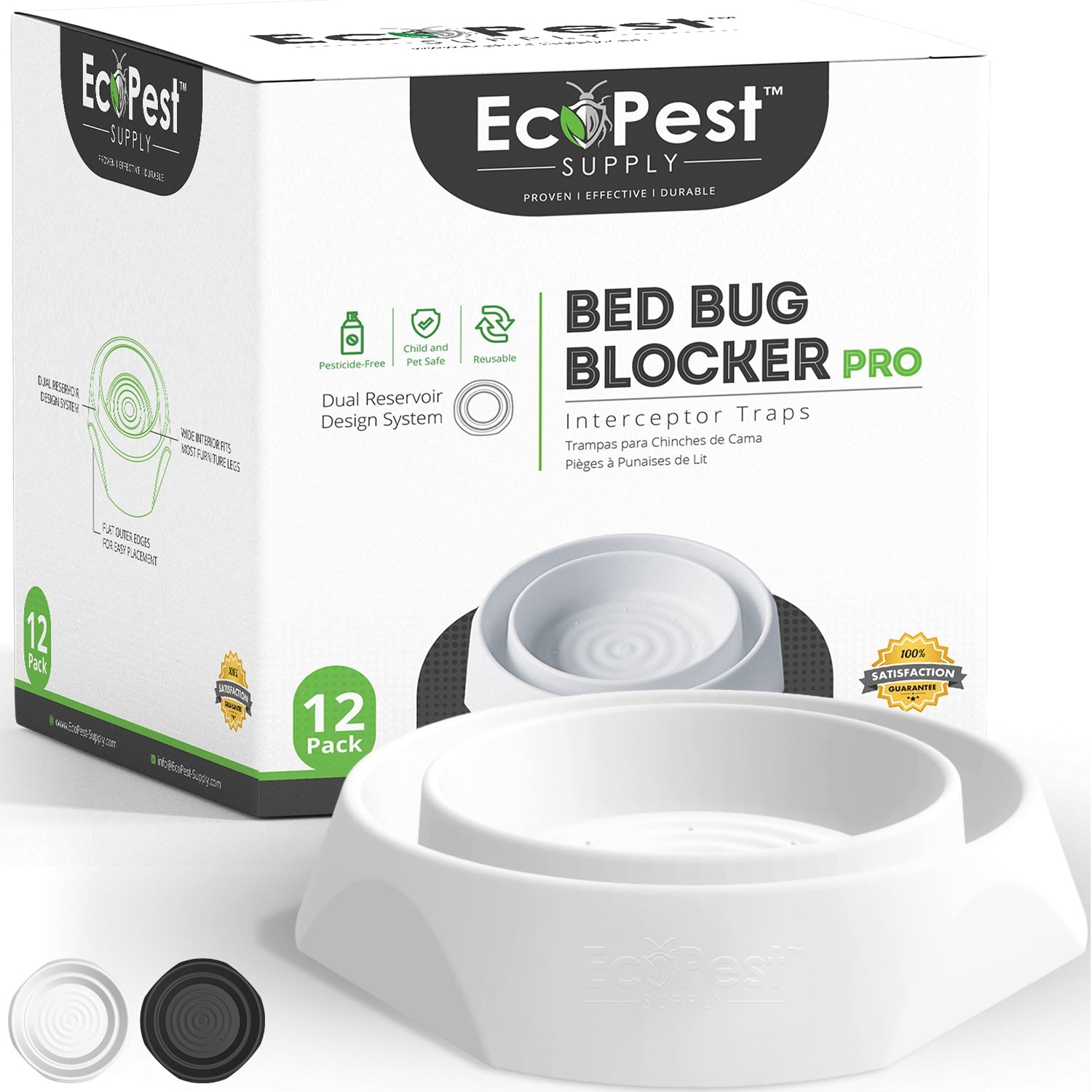 Bed Bug Blocker (Pro) — 12 Pack | Interceptors, Monitors, and Traps by EcoPest Supply