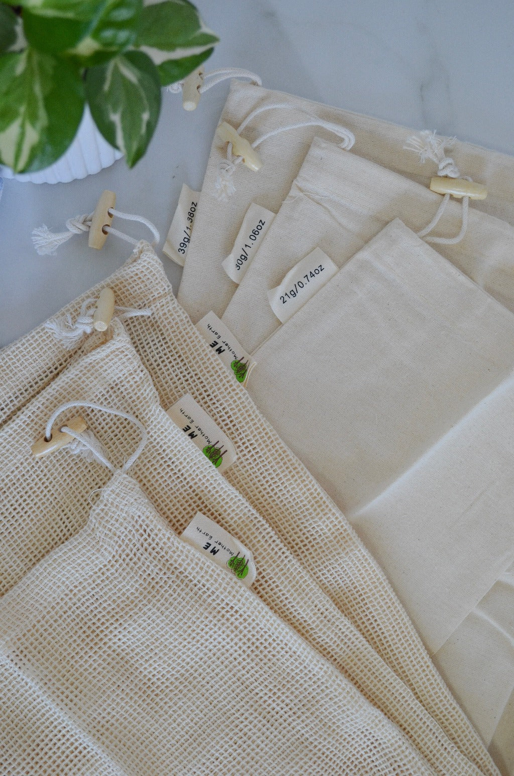 Organic Cotton Mesh Produce Bags