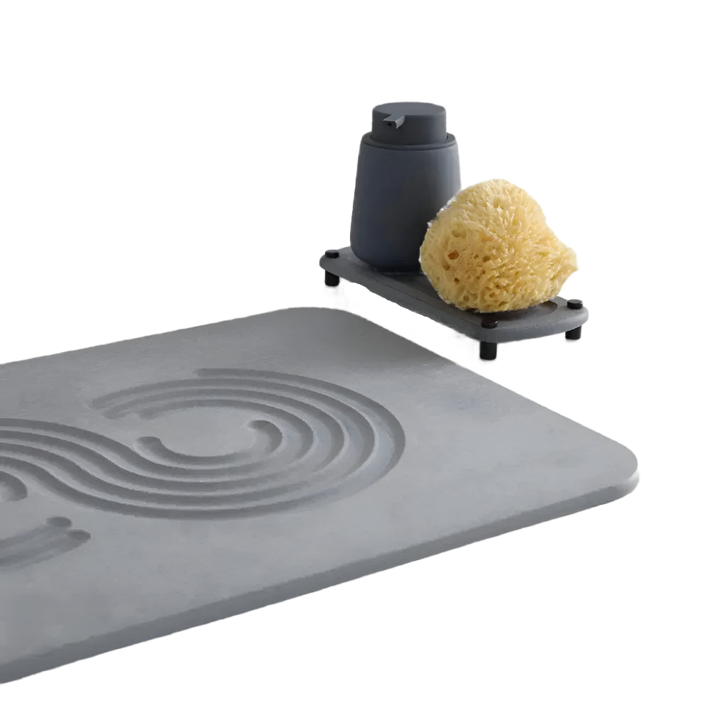 Bath Stone™ Mat - Zen + Sink Caddy Bundle by Dorai Home | Quick-Drying Home Essentials