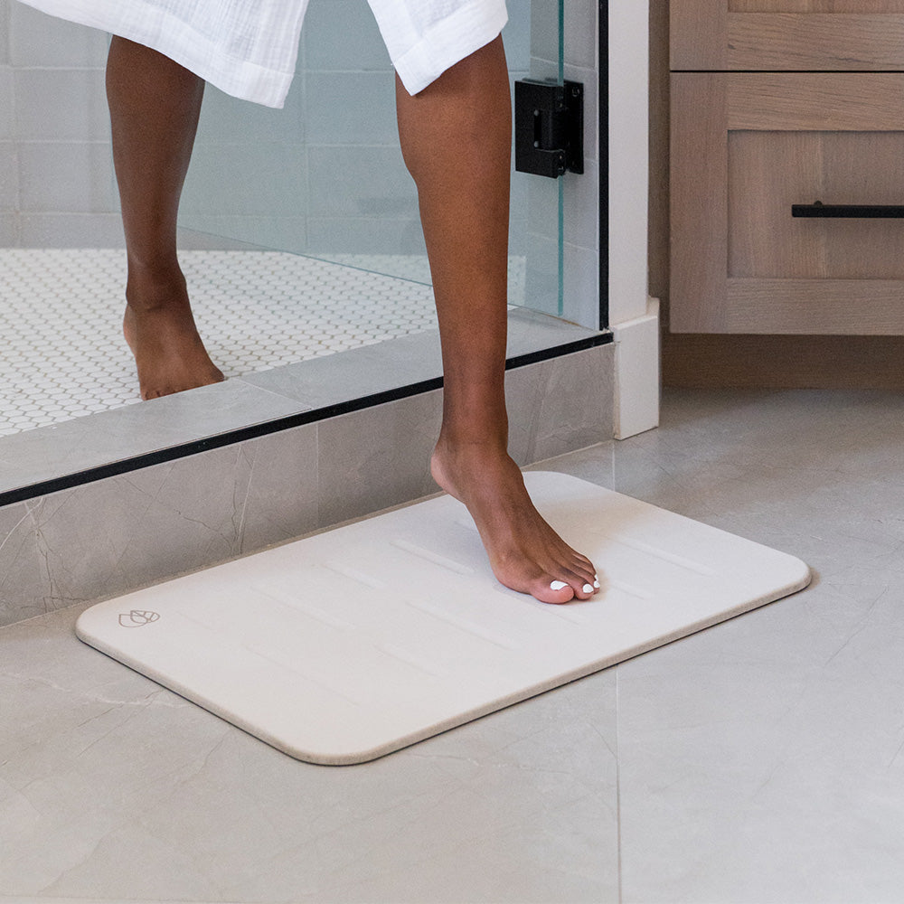 Rain Bath Stone™ Mat + Sink Caddy Bundle by Dorai Home | Quick-Drying Home Essentials