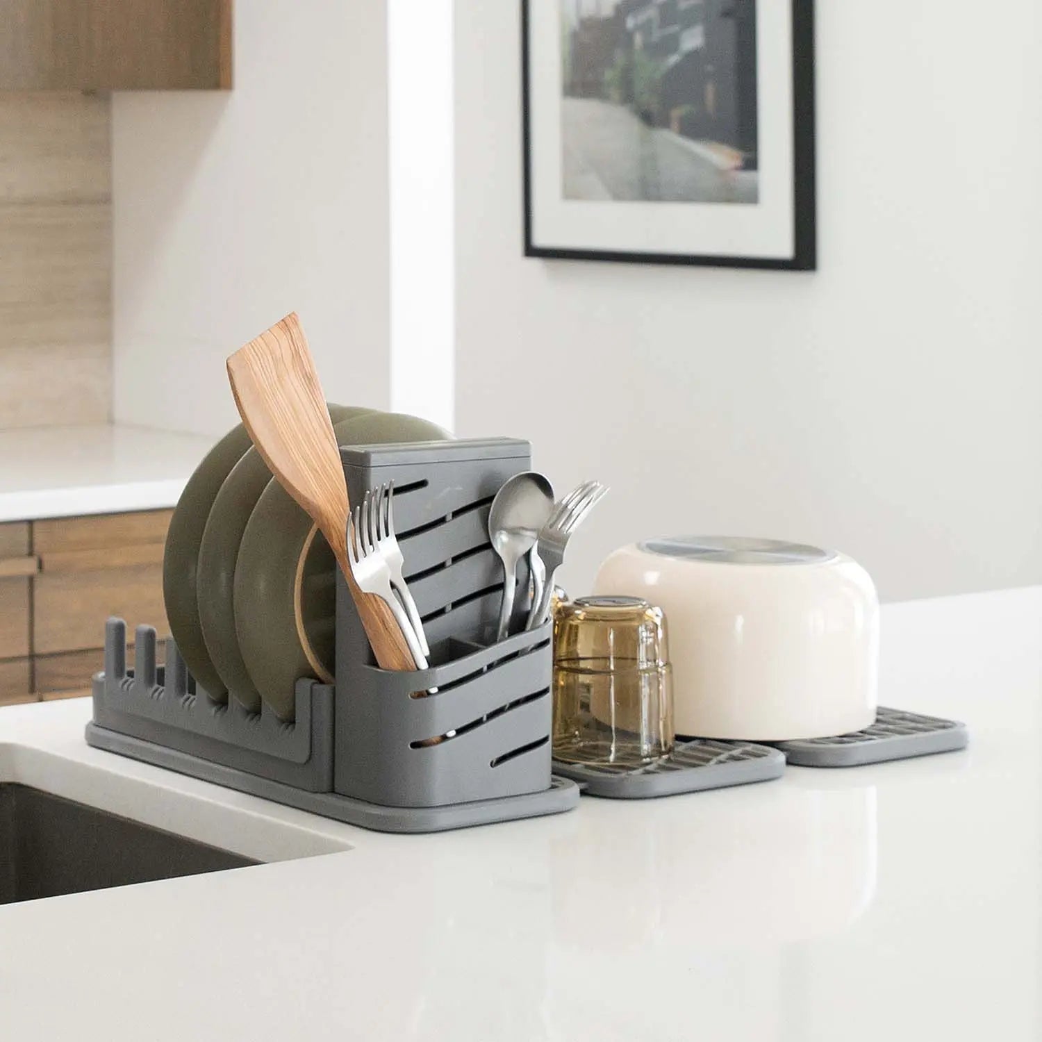 Dish Pad + Rack Bundle by Dorai Home | Quick-Drying Home Essentials