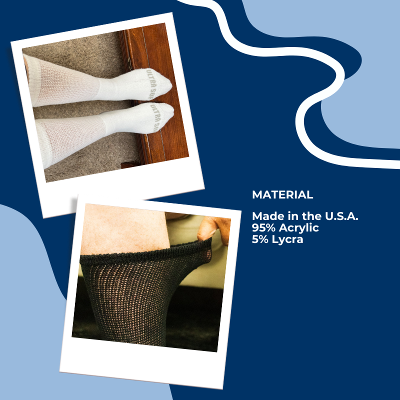 Men's Ultra-Soft Upper Calf Diabetic Socks (4 Pair) by DIABETIC SOCK CLUB