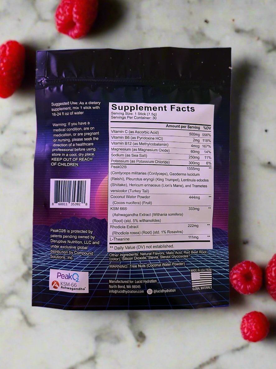 Lucid Hydration - Raspberry Iced Tea (30 Servings) by Lucid Hydration