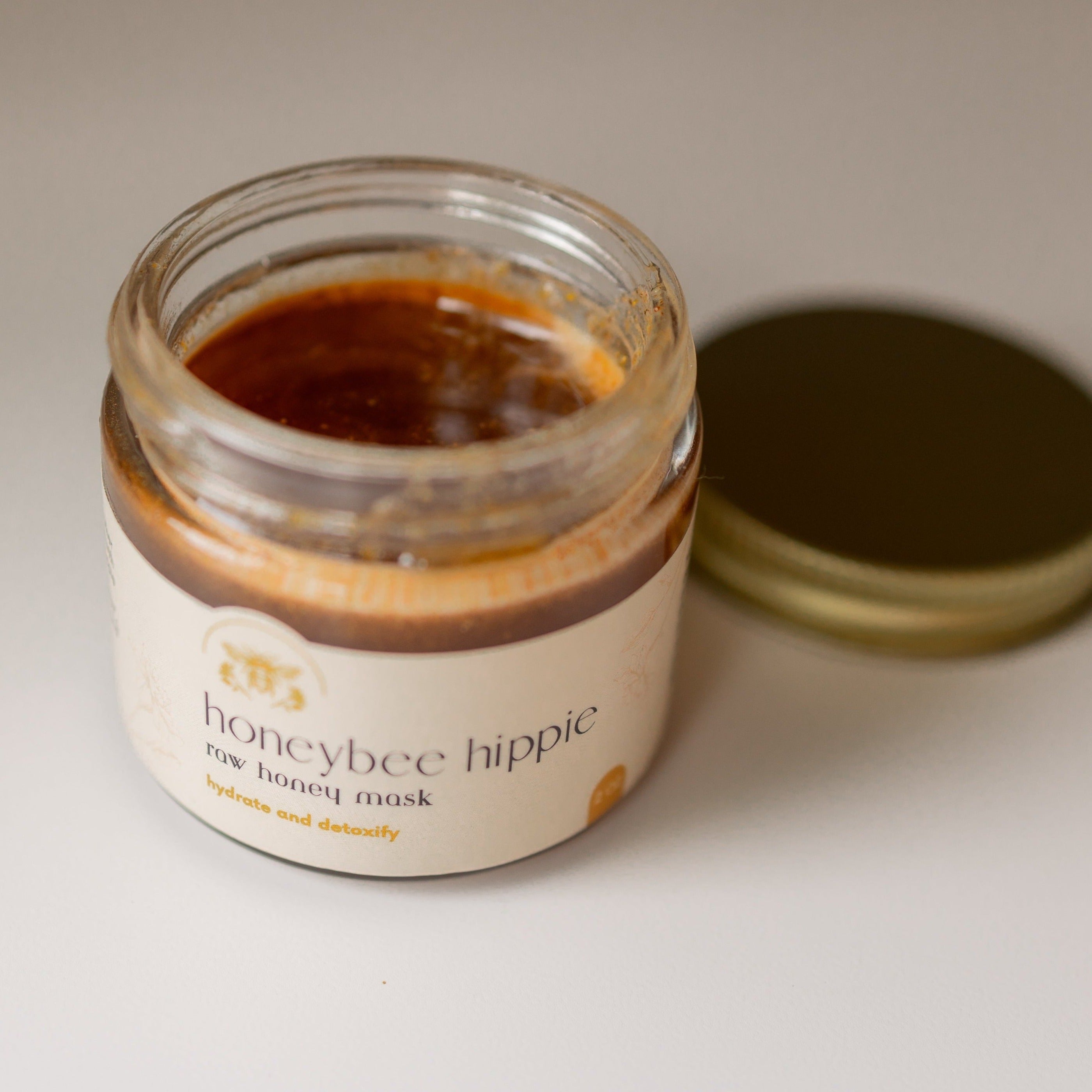 herbal infused raw honey mask by Honeybee Hippie
