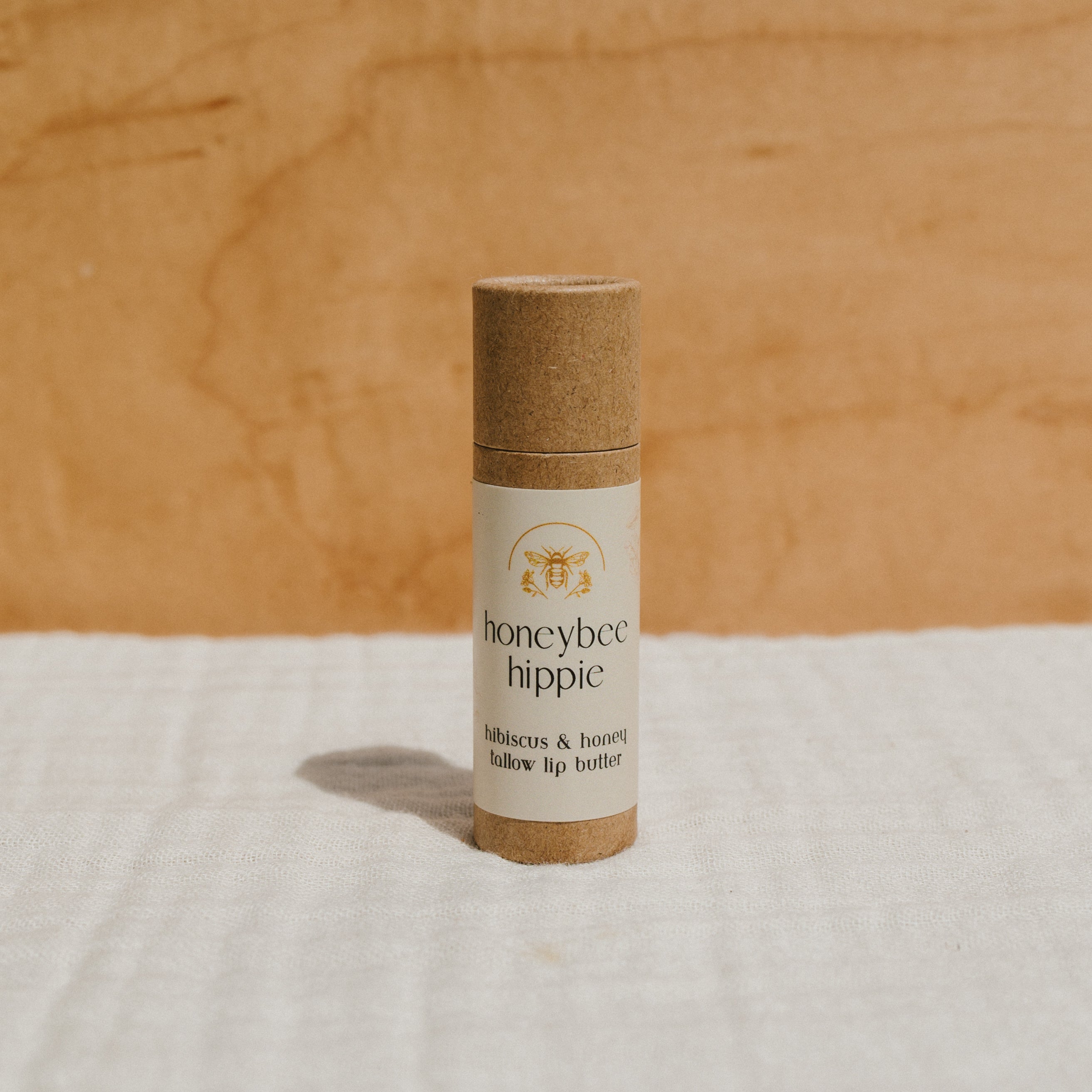 hibiscus & honey tallow lip butter by Honeybee Hippie