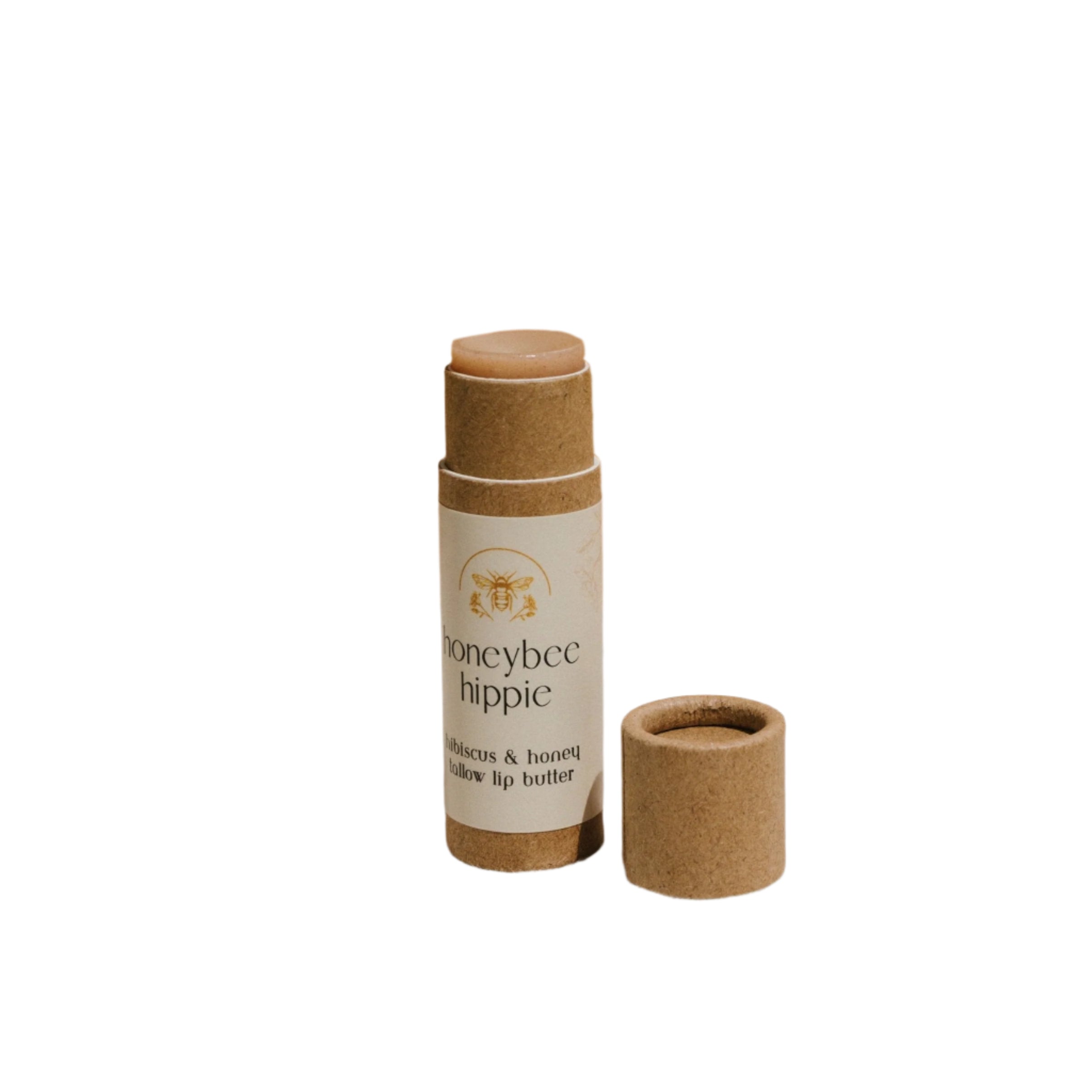 hibiscus & honey tallow lip butter by Honeybee Hippie