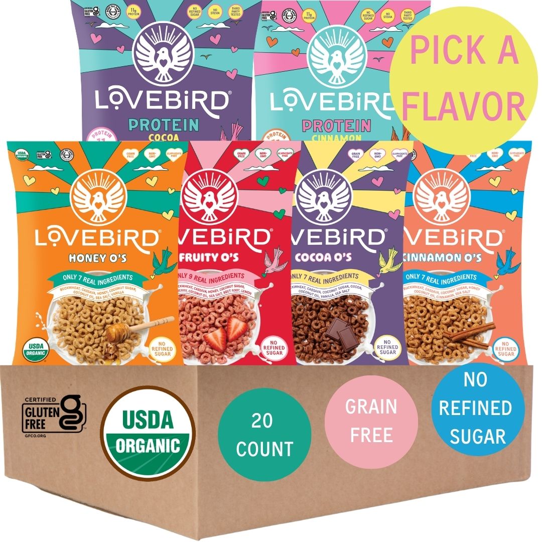 Lovebird Cereal Snack Packs 20 Count