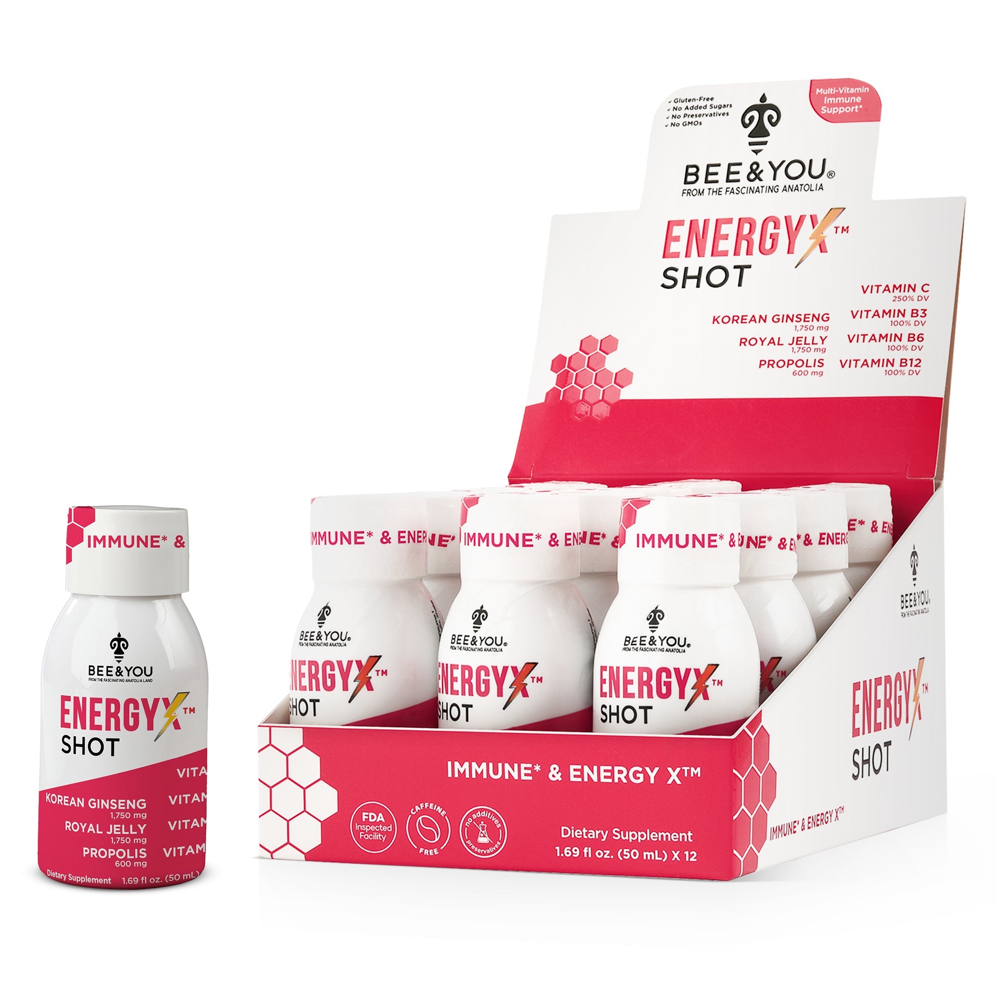 Royal Jelly, Red Korean Ginseng, Propolis Energy X Natural Shot