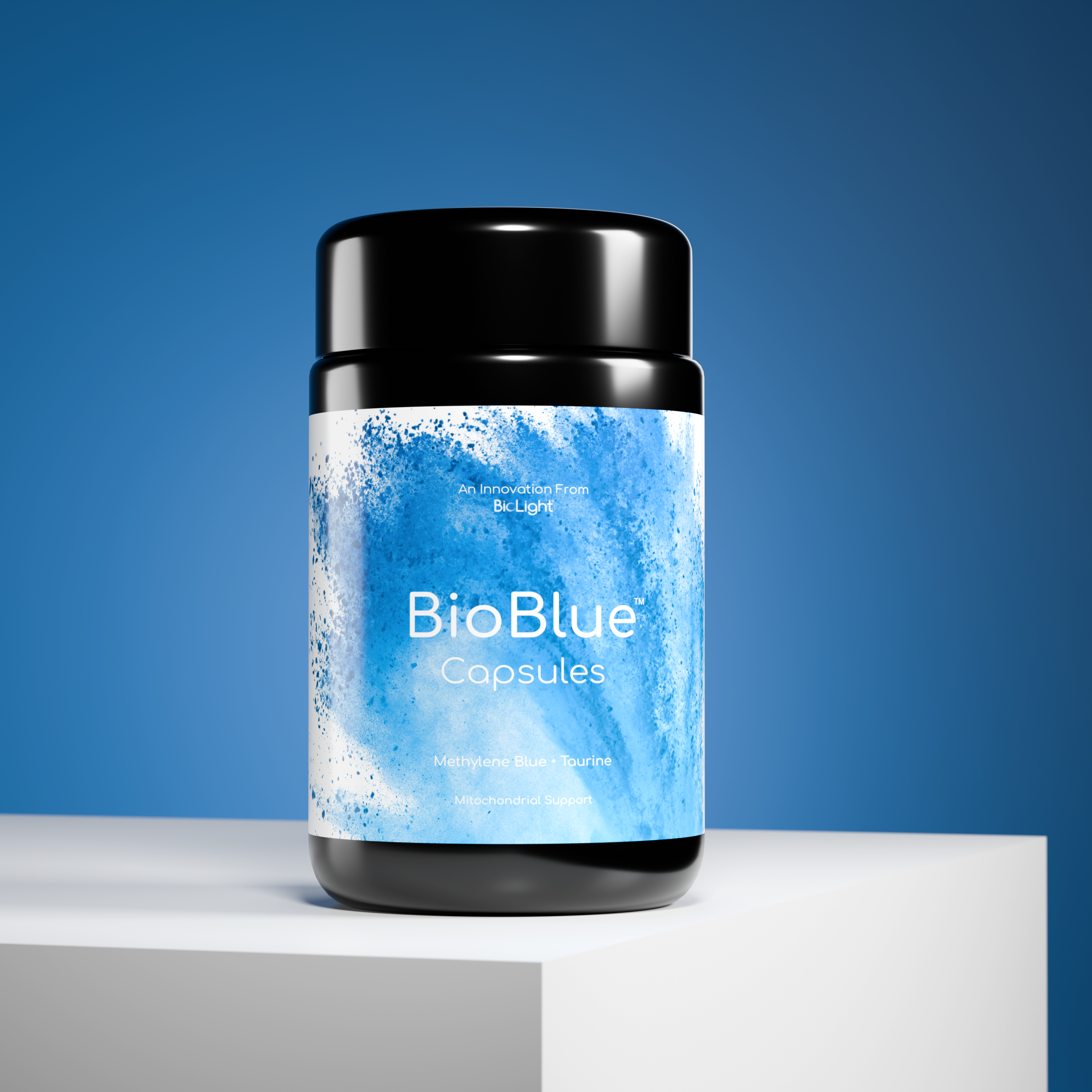 BioBlue Capsules - Methylene Blue & Taurine Supplement for Brain Health & Mitochondrial Support