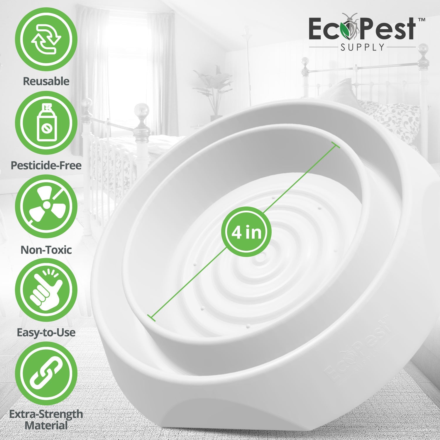 Bed Bug Blocker (Pro) — 8 Pack | Interceptors, Monitors, and Traps by EcoPest Supply