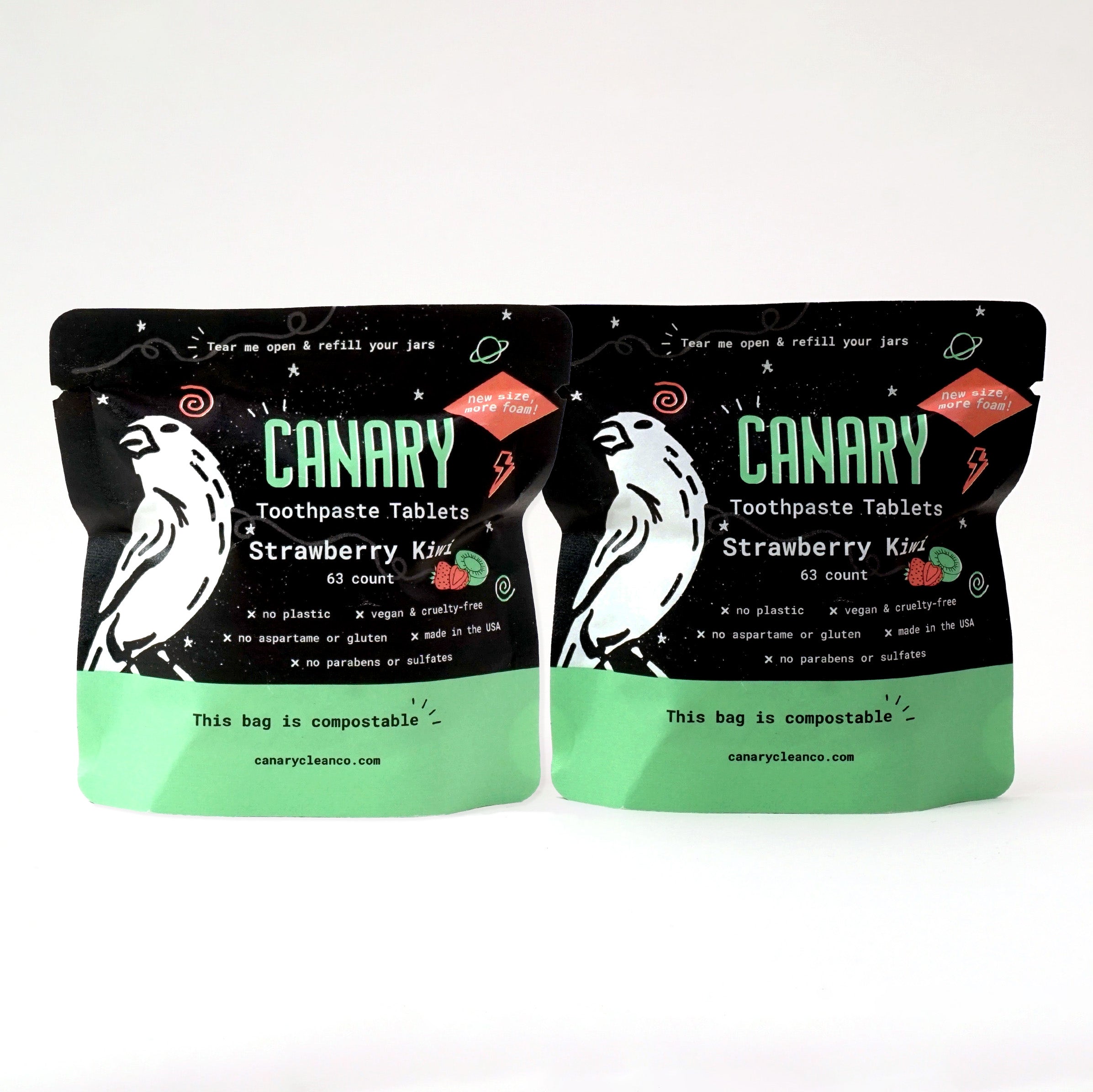 Strawberry + Kiwi Toothpaste Tablets by Canary