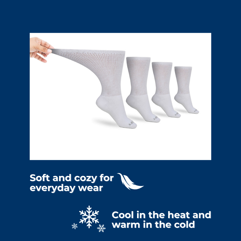 Men's Ultra-Soft Upper Calf Diabetic Socks (4 Pair) by DIABETIC SOCK CLUB