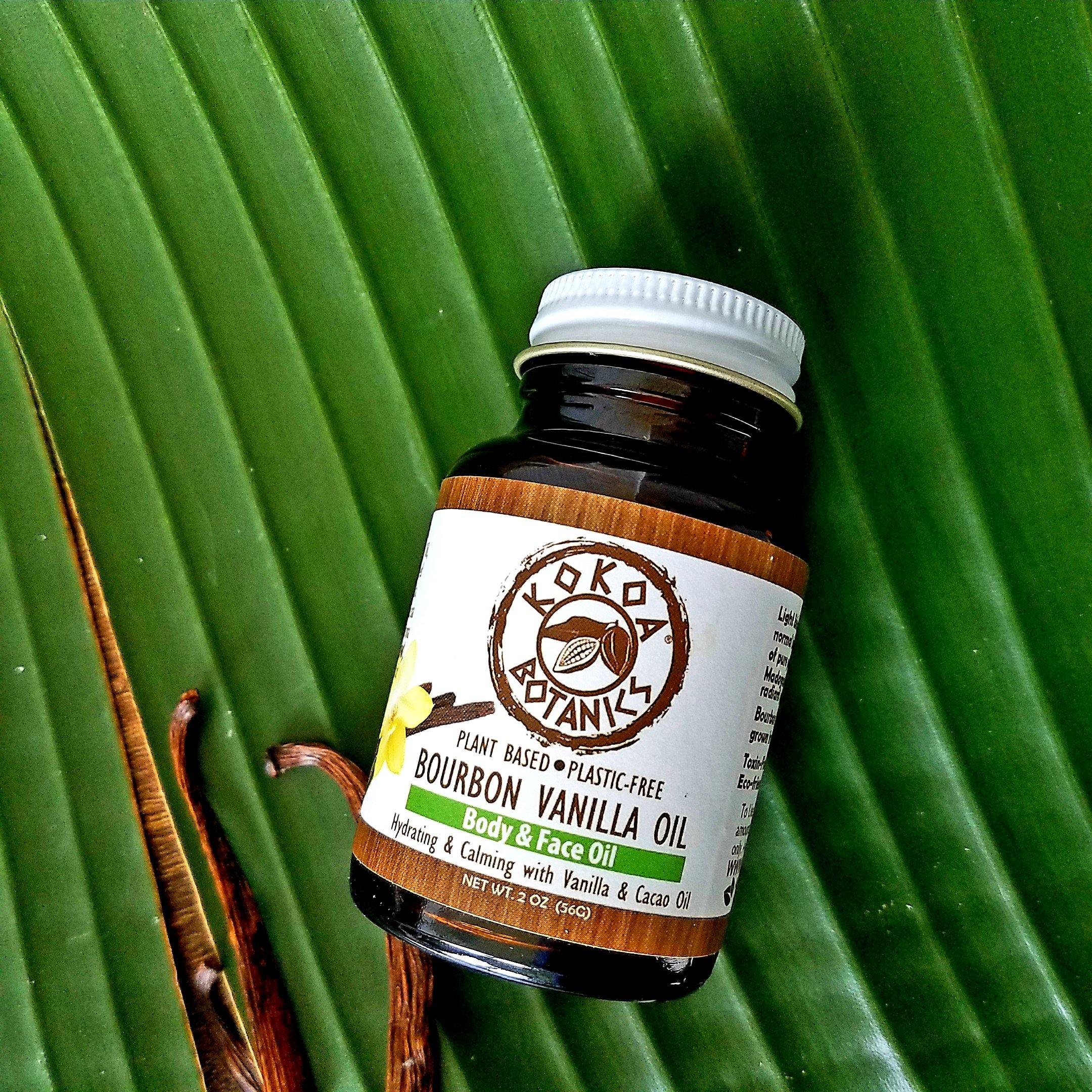 Bourbon Vanilla Body & Face Oil - Hydrate & Calm - 2 oz by kokoabotanics