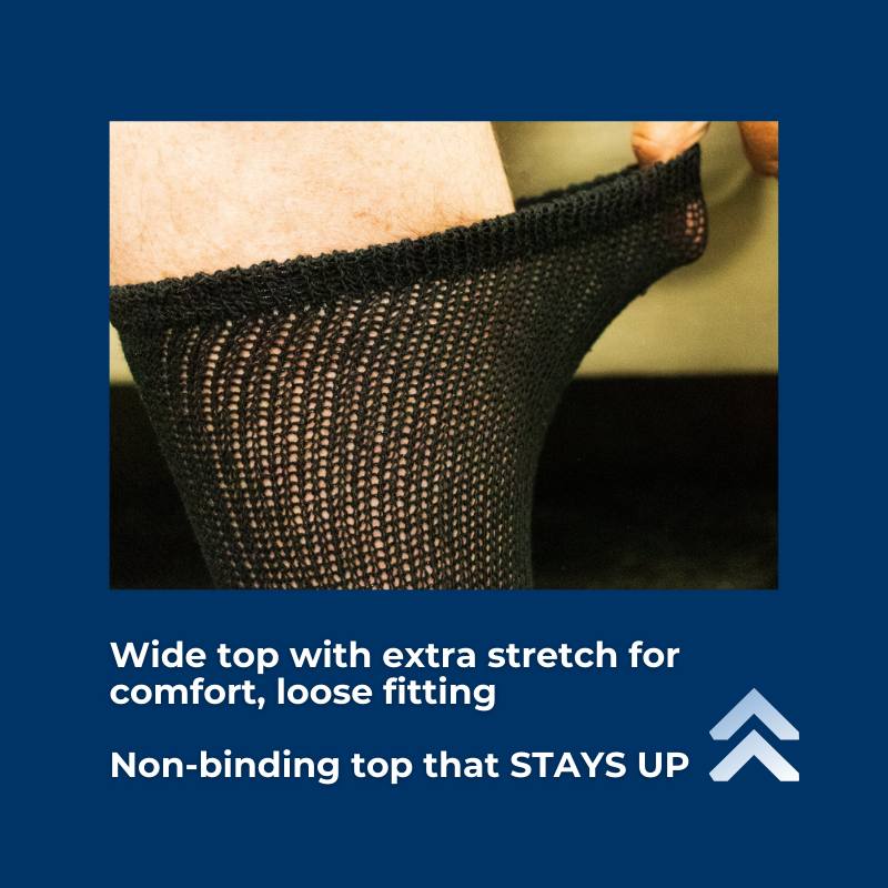 Men's Ultra-Soft Upper Calf Diabetic Socks (4 Pair) by DIABETIC SOCK CLUB