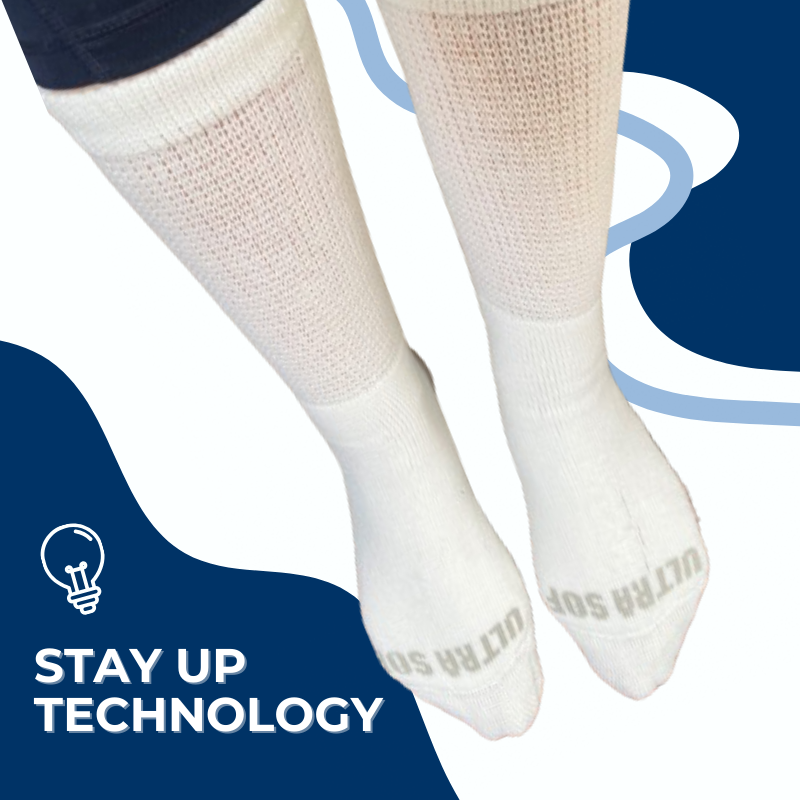 Men's Ultra-Soft Upper Calf Diabetic Socks (4 Pair) by DIABETIC SOCK CLUB