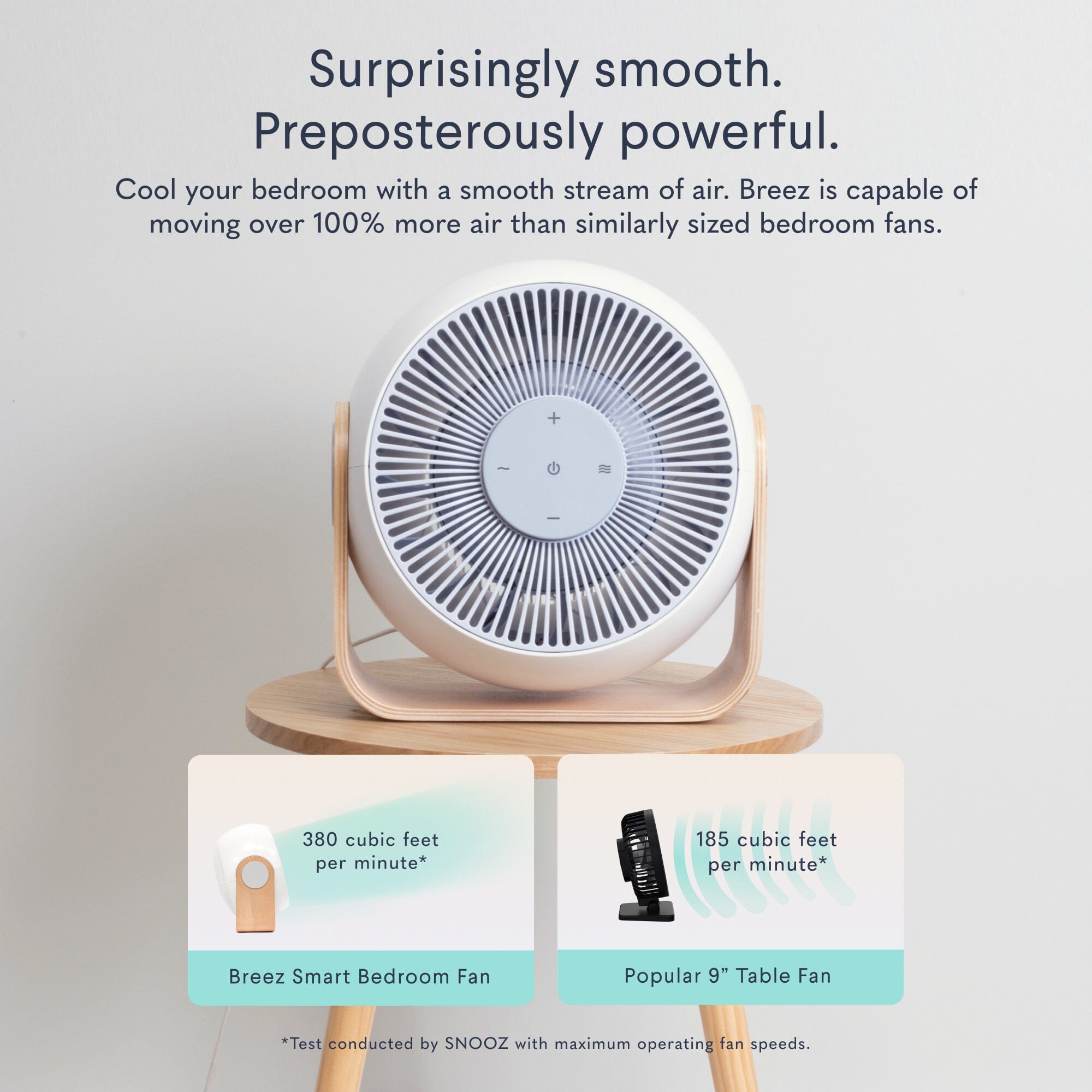 Breez 2-in-1 Smart Bedroom Fan & White Noise Machine
