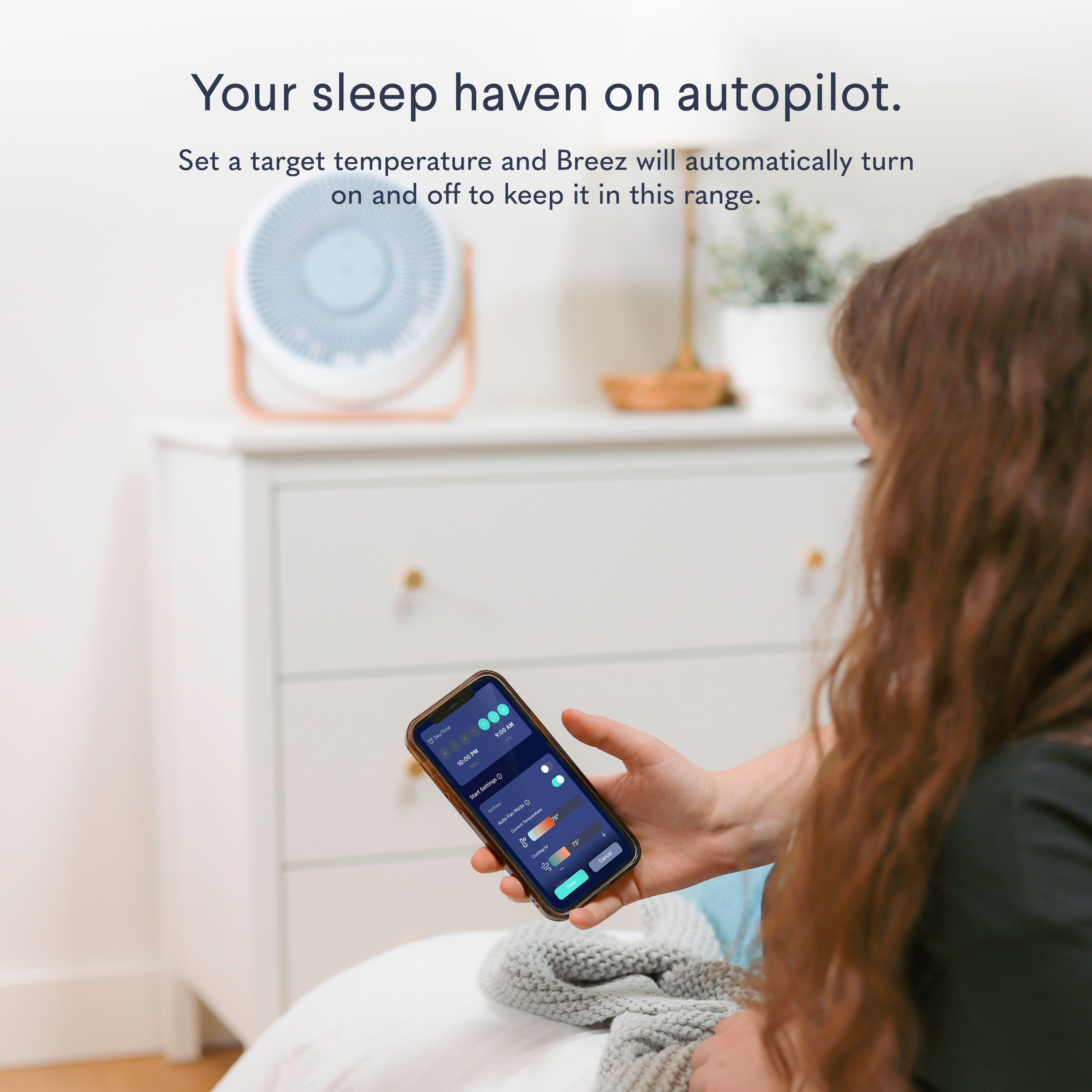 Breez Smart Bedroom Fan & White Noise Machine