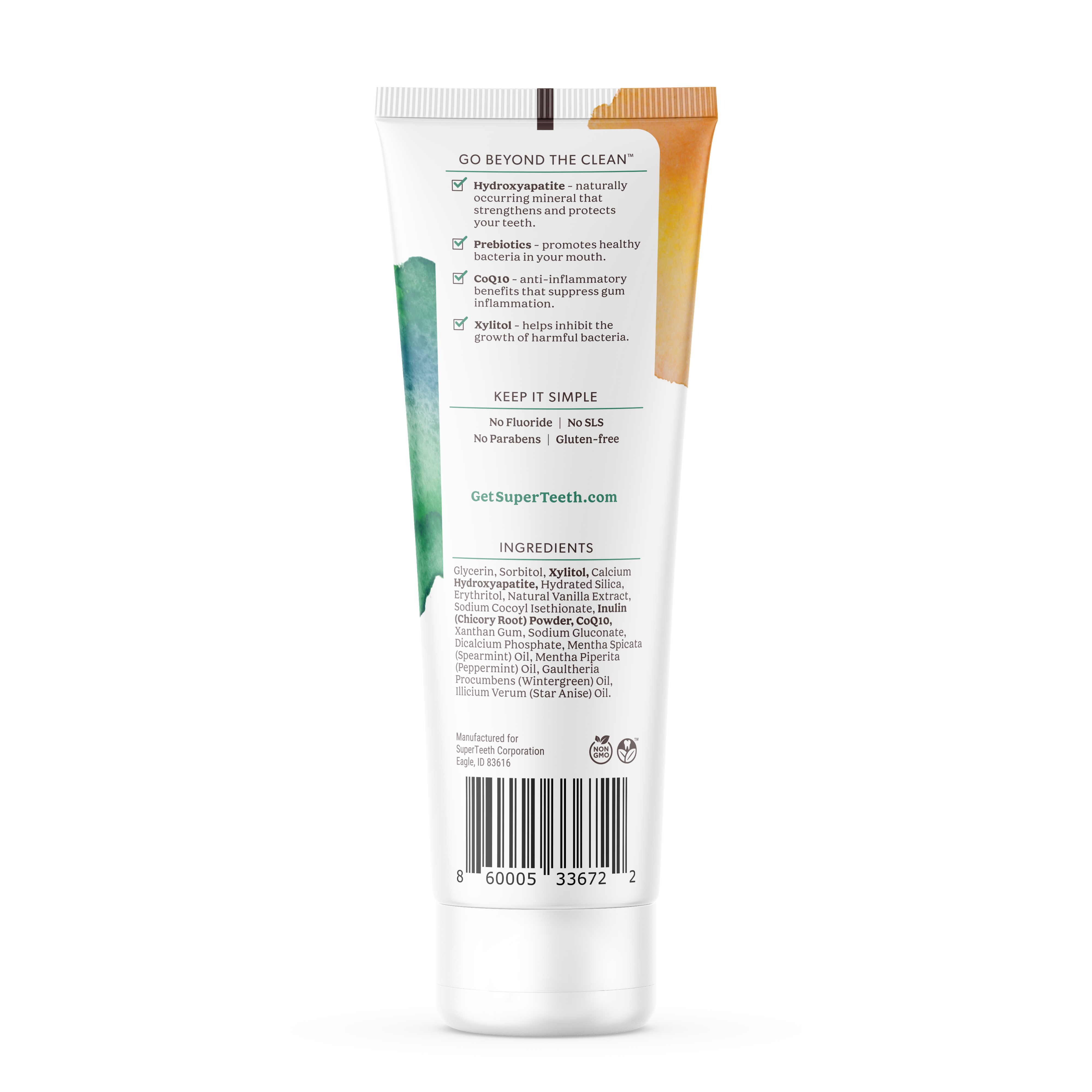 Remineralizing Hydroxyapatite Prebiotic Toothpaste 3 Pack - Mild Mint