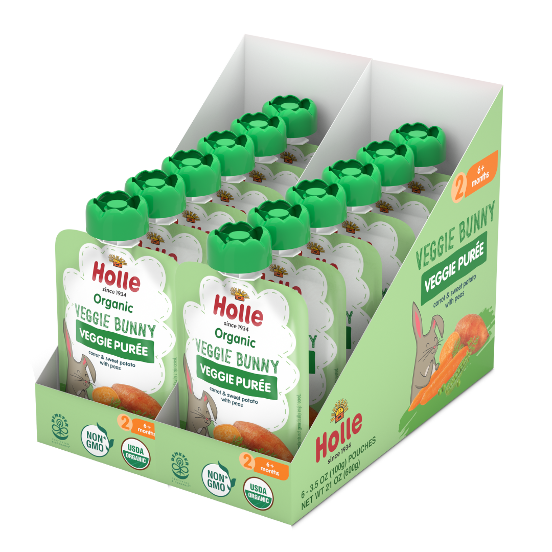Holle Baby Food Pouches - Organic Veggie Puree - Veggie Bunny by Holle USA