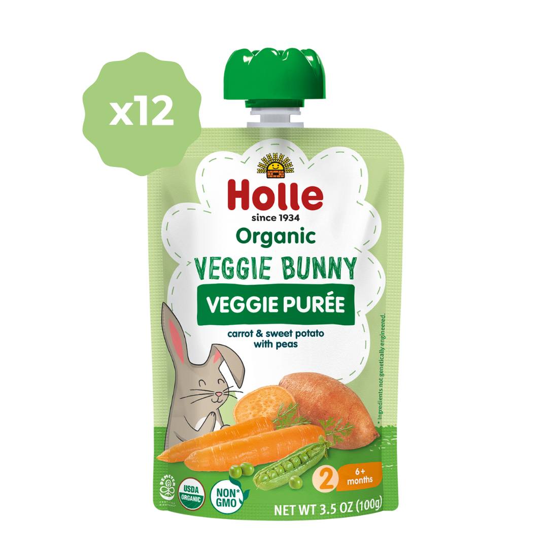 Holle Baby Food Pouches - Organic Veggie Puree - Veggie Bunny by Holle USA
