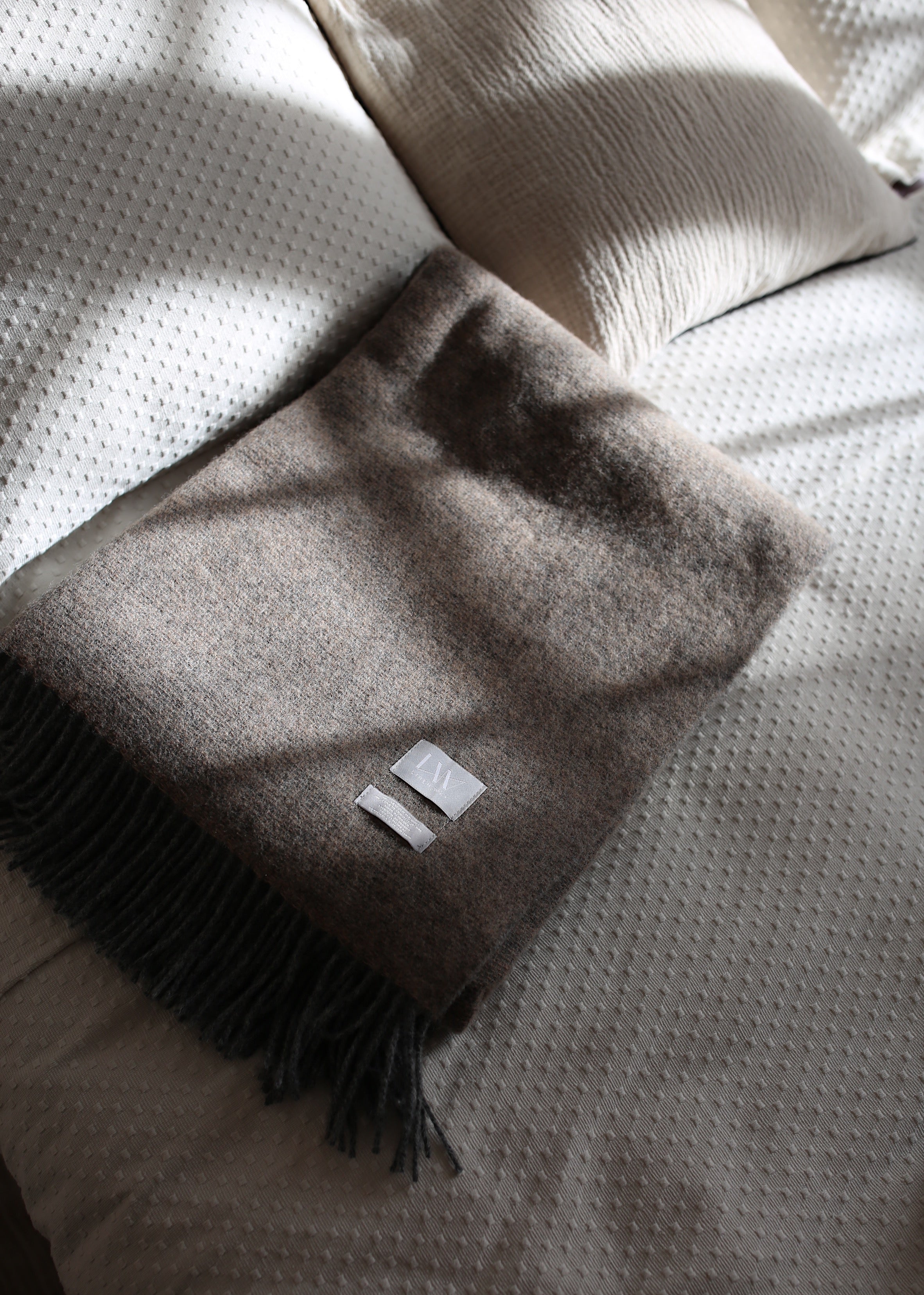 Trafalgar Double Sided Wool Throw by Linen Way
