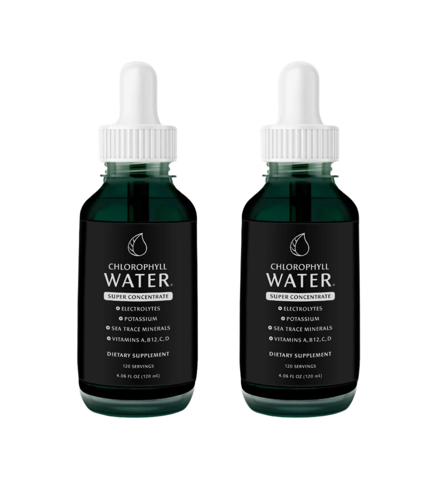 2 Pack: Chlorophyll Water Drops: SUPER CONCENTRATE Liquid Chlorophyll (240 Servings) with Electrolytes and Vitamins by Chlorophyll Water