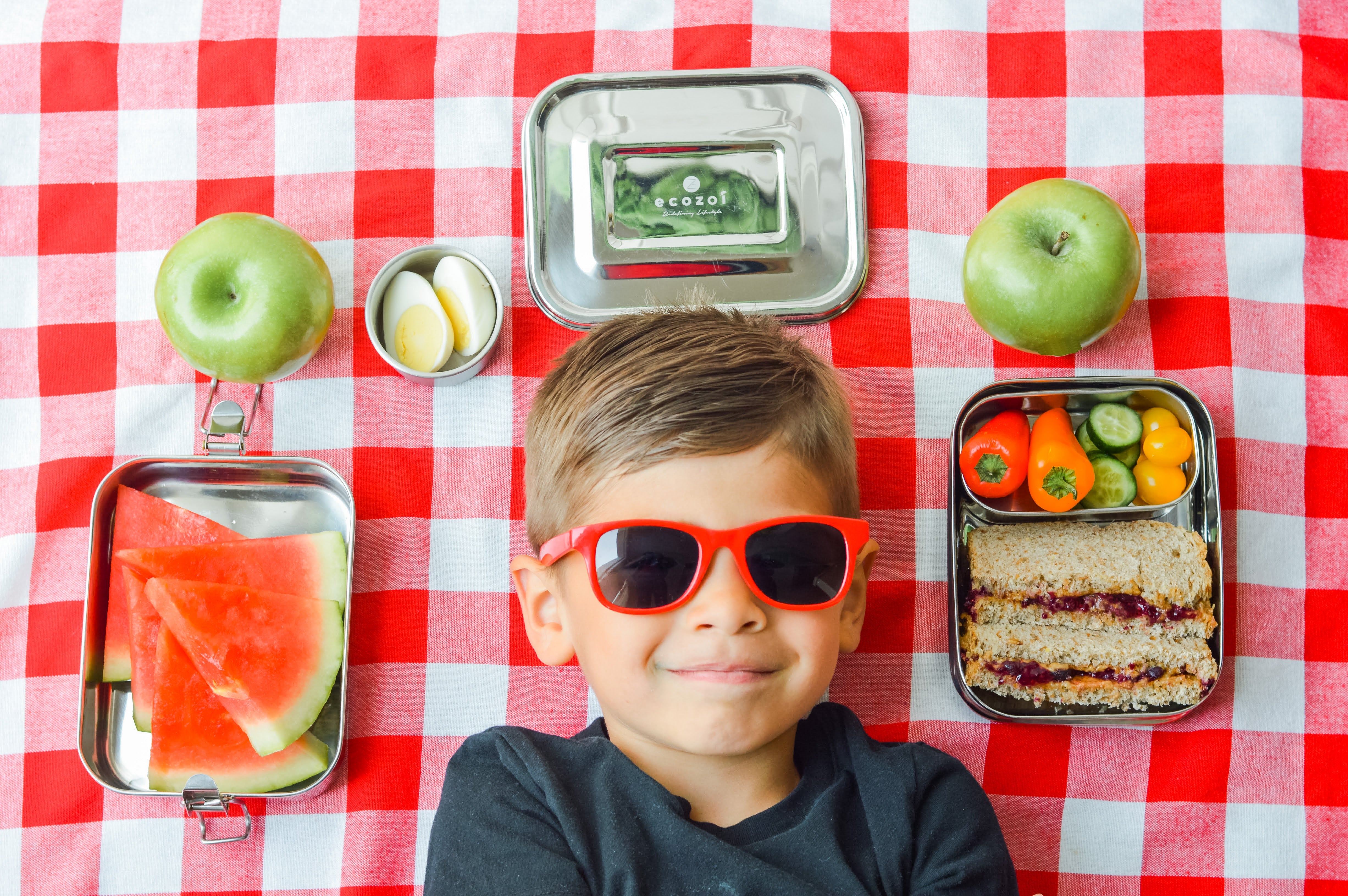 Stainless Steel Lunch Box, 2 Tier Leak Proof, 60 Oz by ecozoi