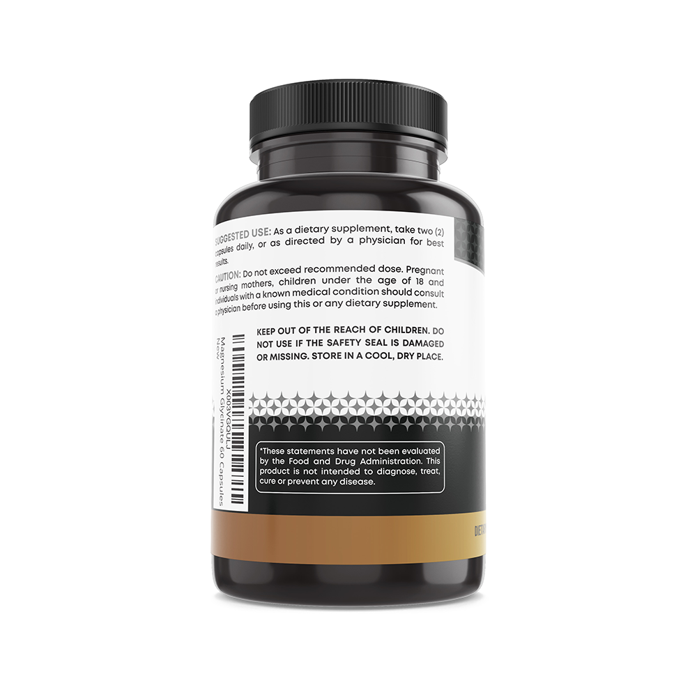 Magnesium Glycinate 200 mg – 60 Capsules