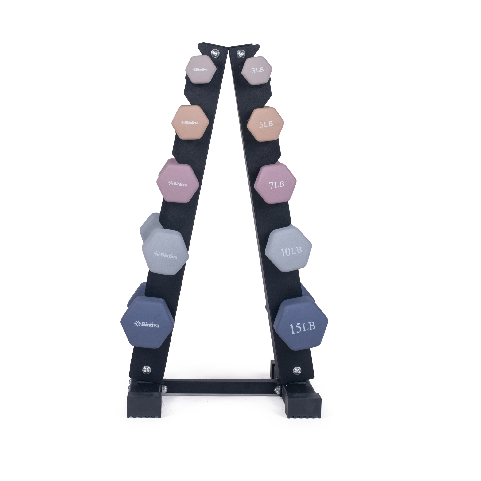 Neoprene Hexagon shaped dumbbells - Earth Tones by Bintiva