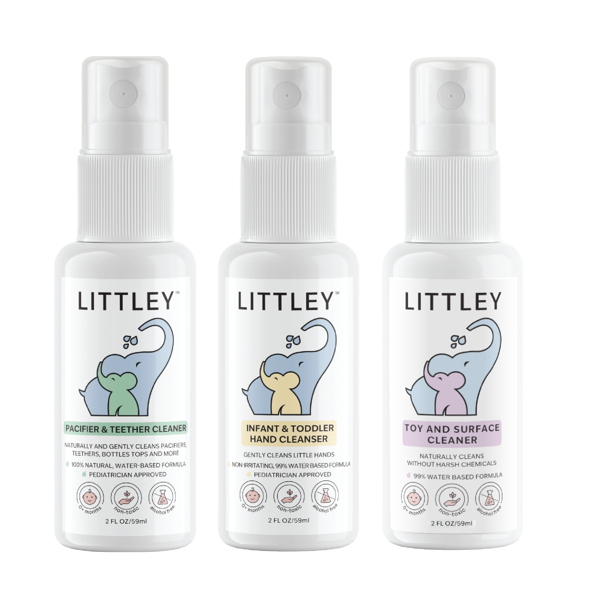 "INTRODUCTORY $20.99 SAMPLE PACK" Pacifier Cleaner + Hand Cleanser + Toy Cleaner - 3 Pack of 2oz (6oz)