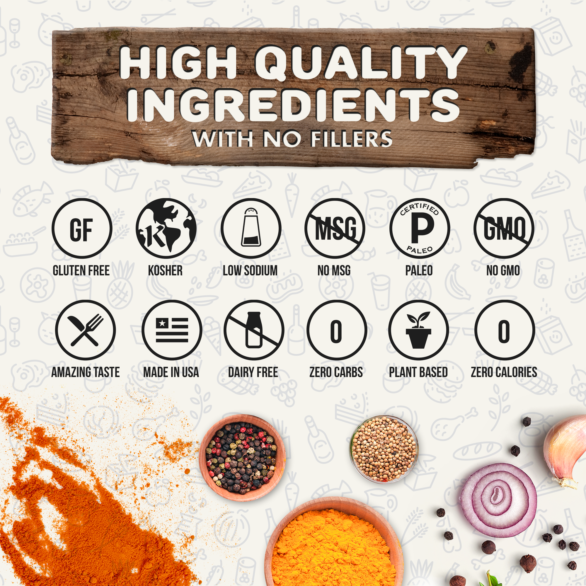 Savory & Spicy Combo Pack of 4, Herbs, Spices and Seasoning Gift Set - Garlic Lovers, Everything Spicy, Taco Tuesday, Pizza - Premium All Natural & Healthy Spice Blend by FlavorGod