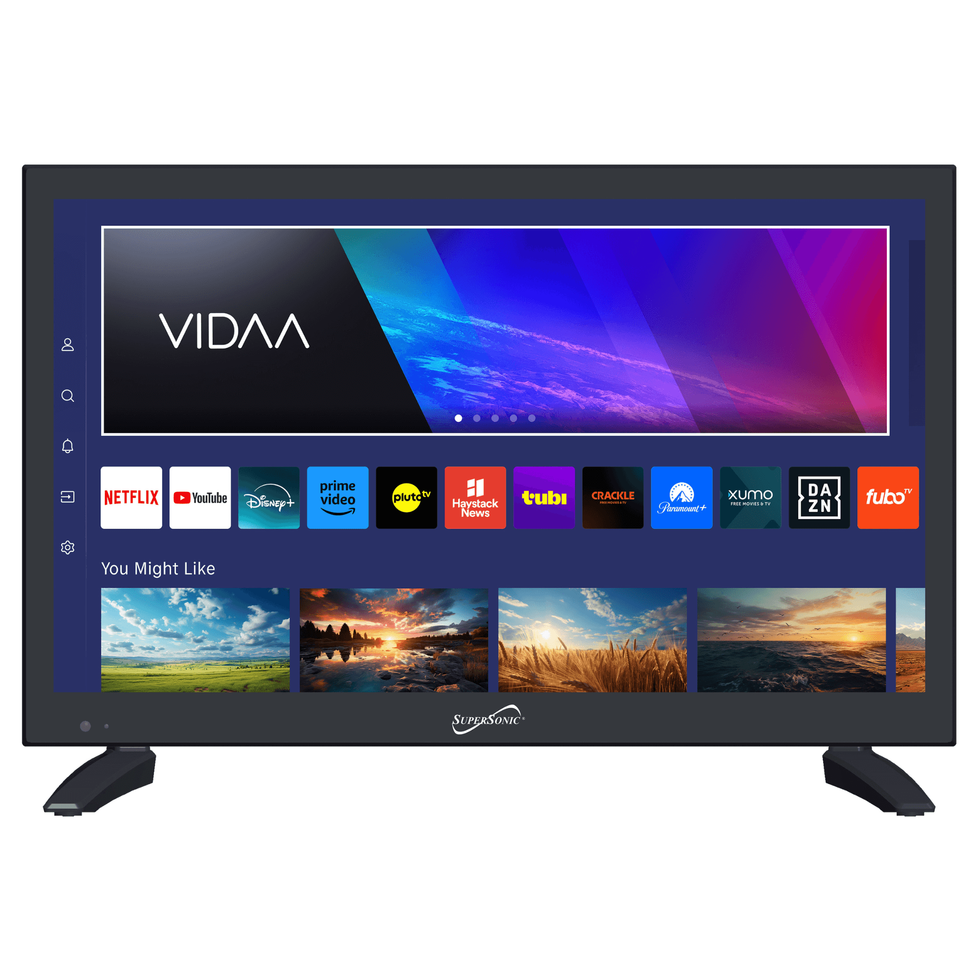 Supersonic 19" VIDAA ACDC Compatible LED Smart TV with Built-In WiFi by Jupiter Gear Home