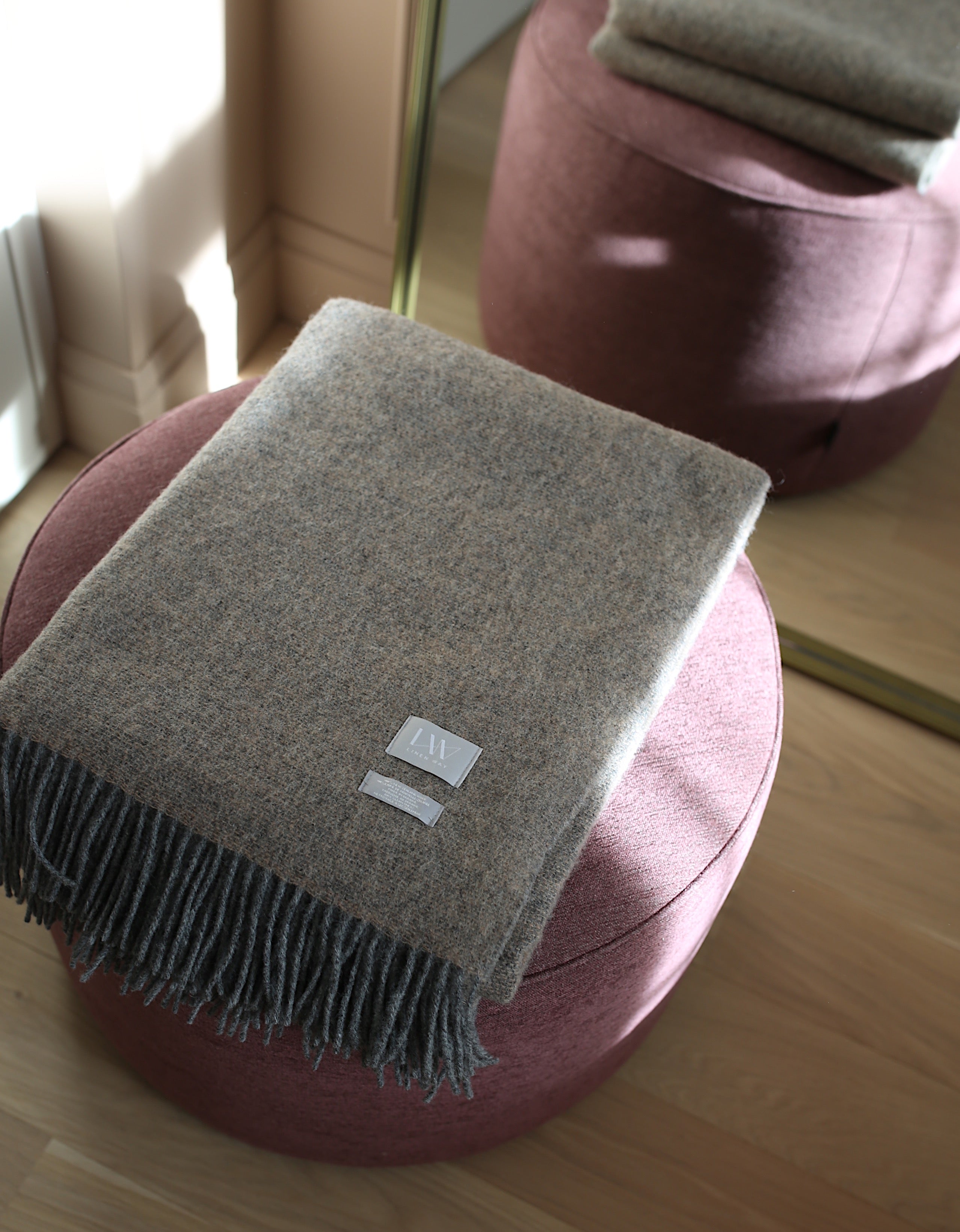 Trafalgar Double Sided Wool Throw by Linen Way