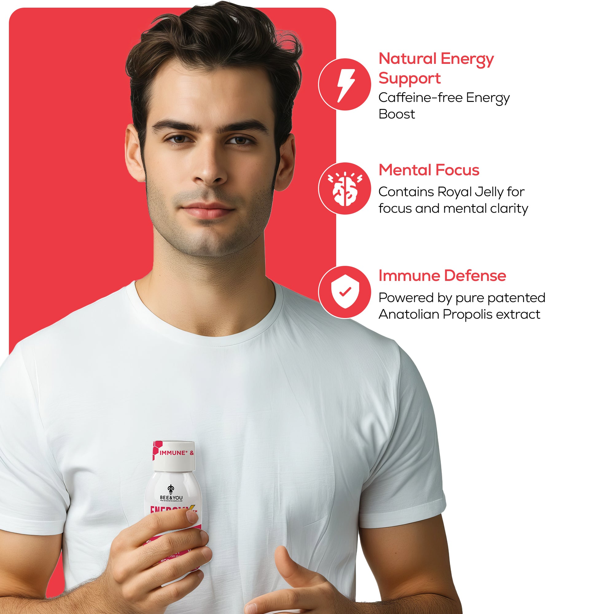 Royal Jelly, Red Korean Ginseng, Propolis Energy X Natural Shot