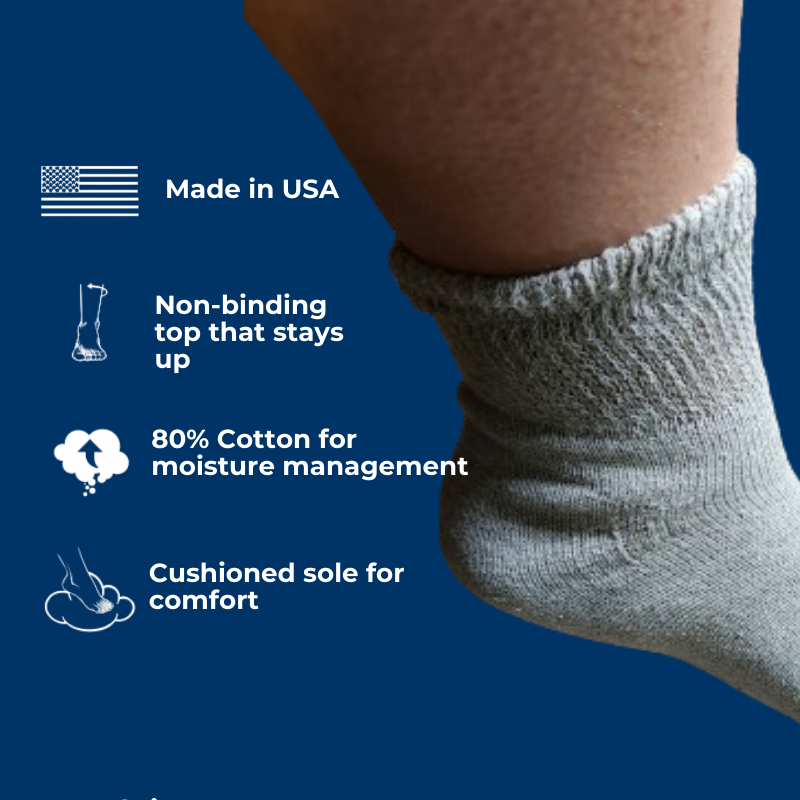 Women's Cotton Diabetic Ankle Socks (6 Pair) by DIABETIC SOCK CLUB