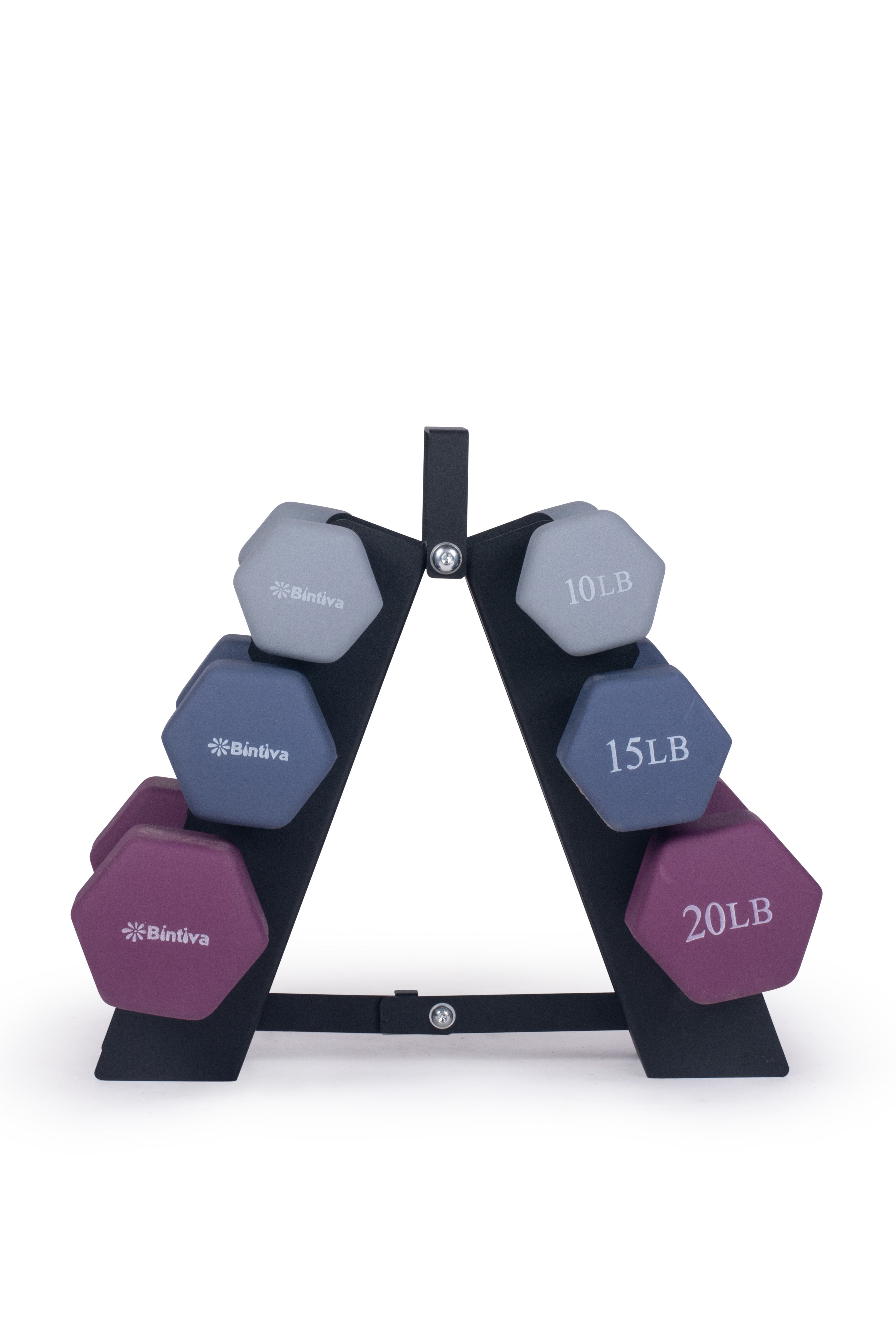 Neoprene Hexagon shaped dumbbells - Earth Tones by Bintiva