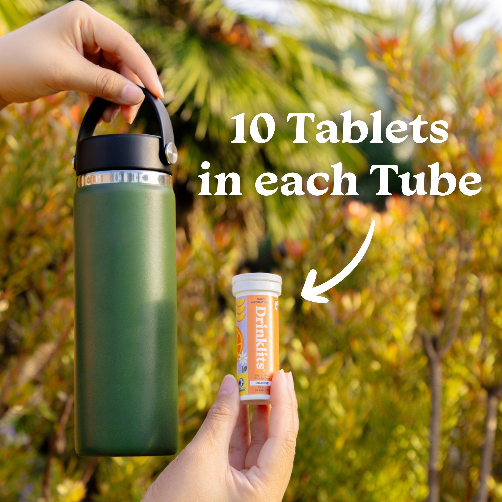 ORANGE Electrolyte Tablets for Daily Hydration (8 Tubes, 80 Servings) by Drinklits