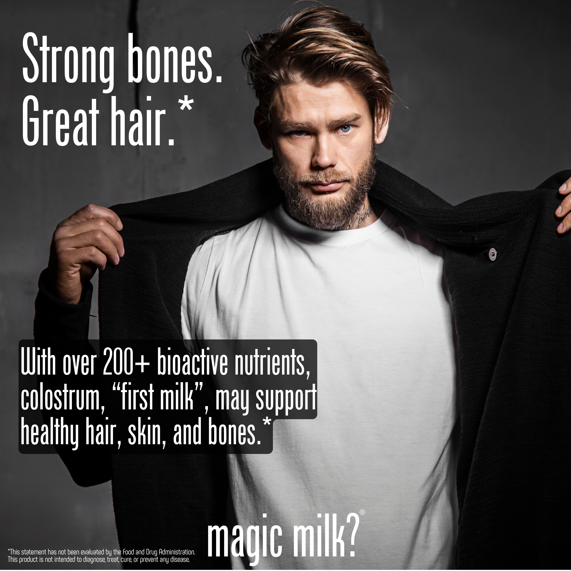 Magic Milk - Colostrum - Plus Collagen Peptides - Chocolate Milk - Supports Gut Health, Skin & Hair, Recovery - 20 Servings