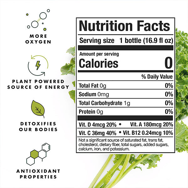 Chlorophyll Water® (Case of 6): Purified Mountain Spring Water with Essential Vitamins by Chlorophyll Water