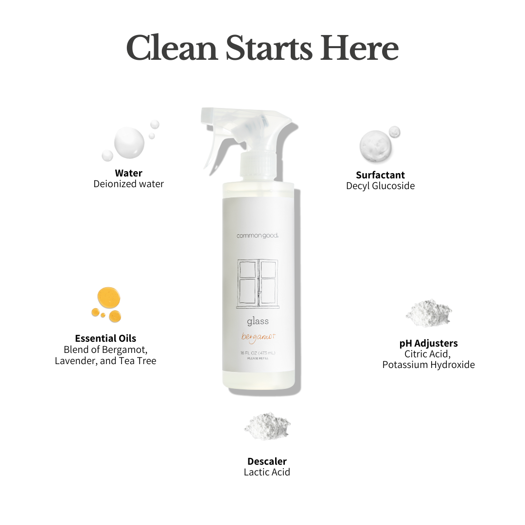 Glass Cleaner, 16 Fl Oz by Common Good