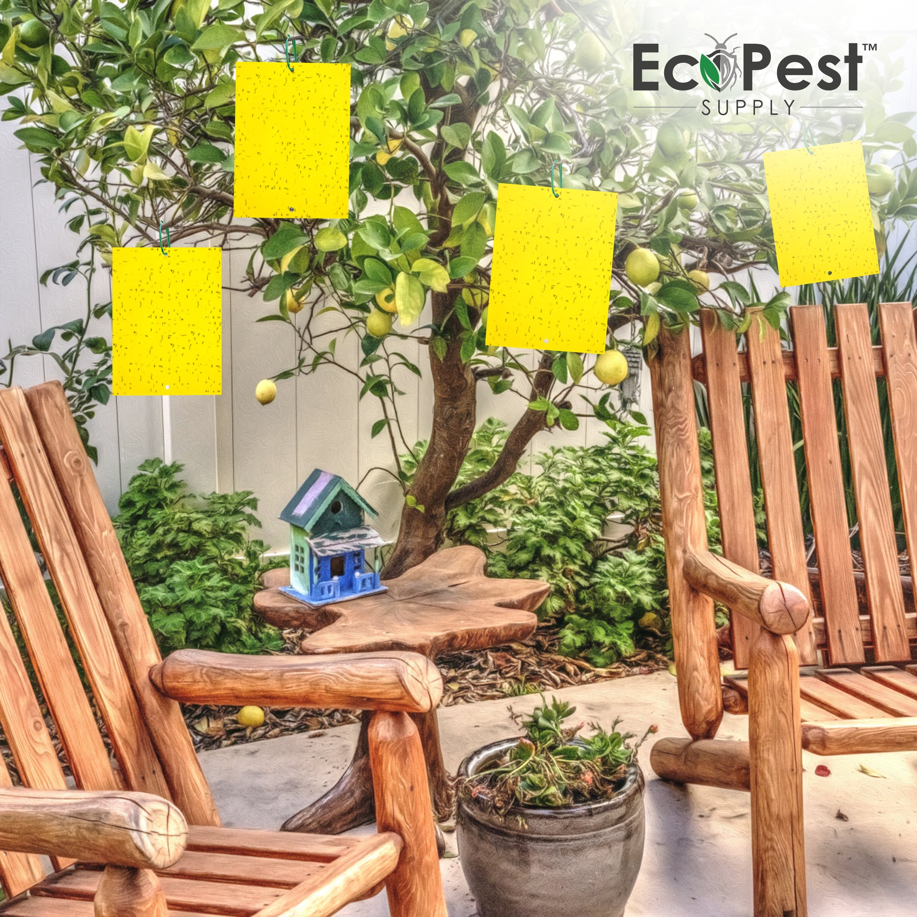 Extra-Wide Sticky Fly Traps (Yellow) — 20 Pack by EcoPest Supply