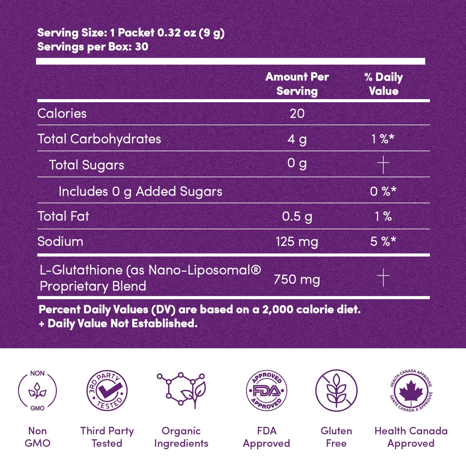 Glutathione Drink Mix Powder | 750 mg