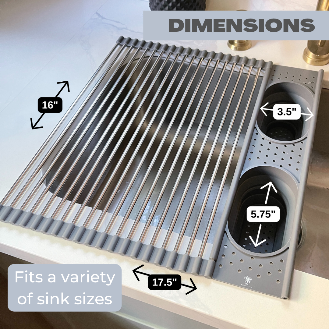 sink caddy drying rack roll up rack silicone dish rack metal dish rack plastic free dishrack