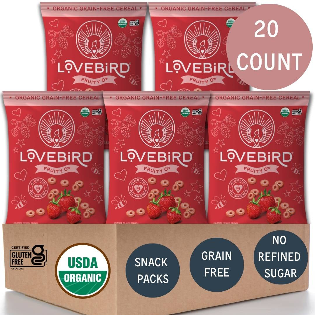 Lovebird Cereal Snack Packs 20 Count
