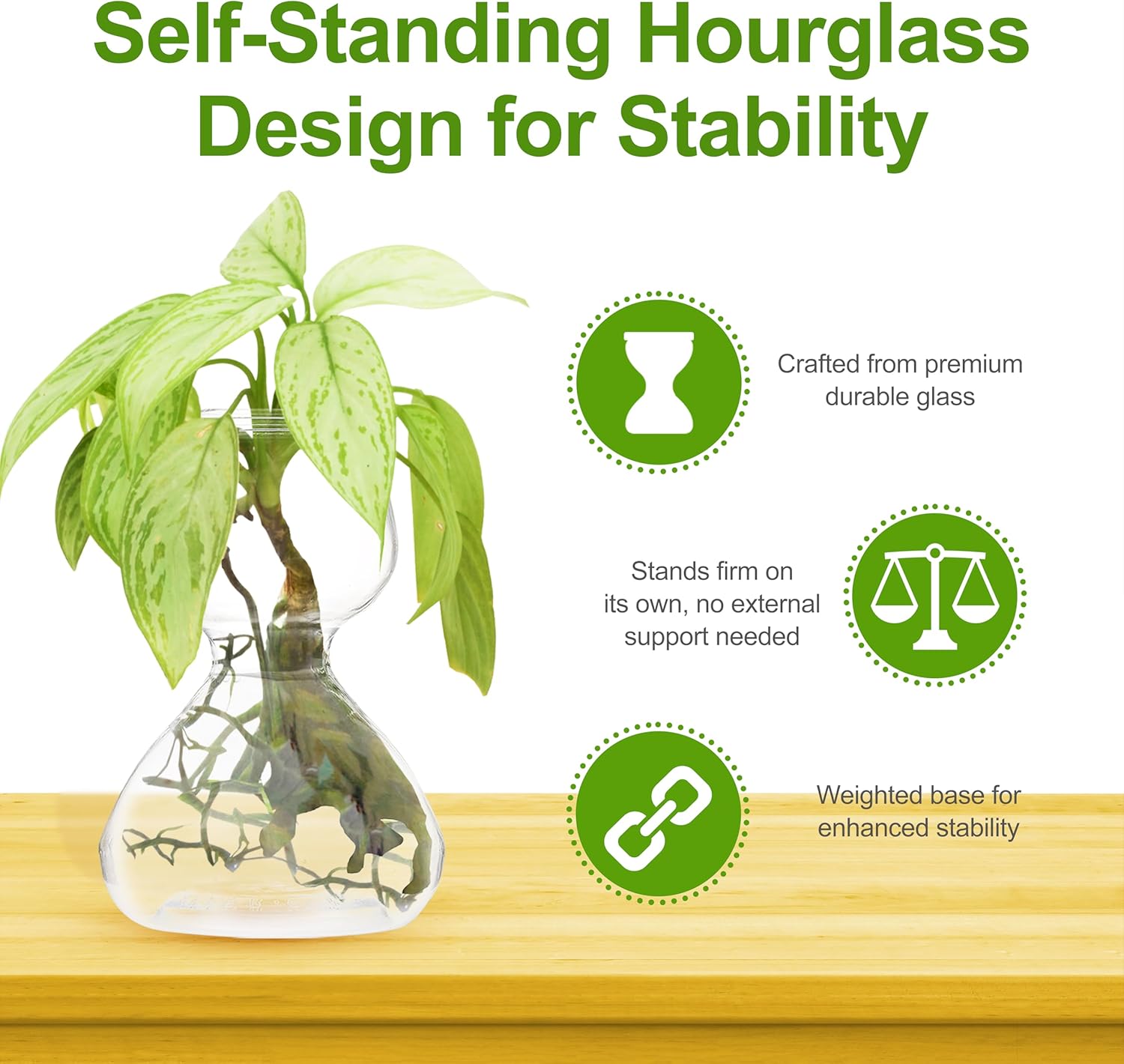 Plant Propagation Stations - Clear Glass Bud Vases (Set of 2)