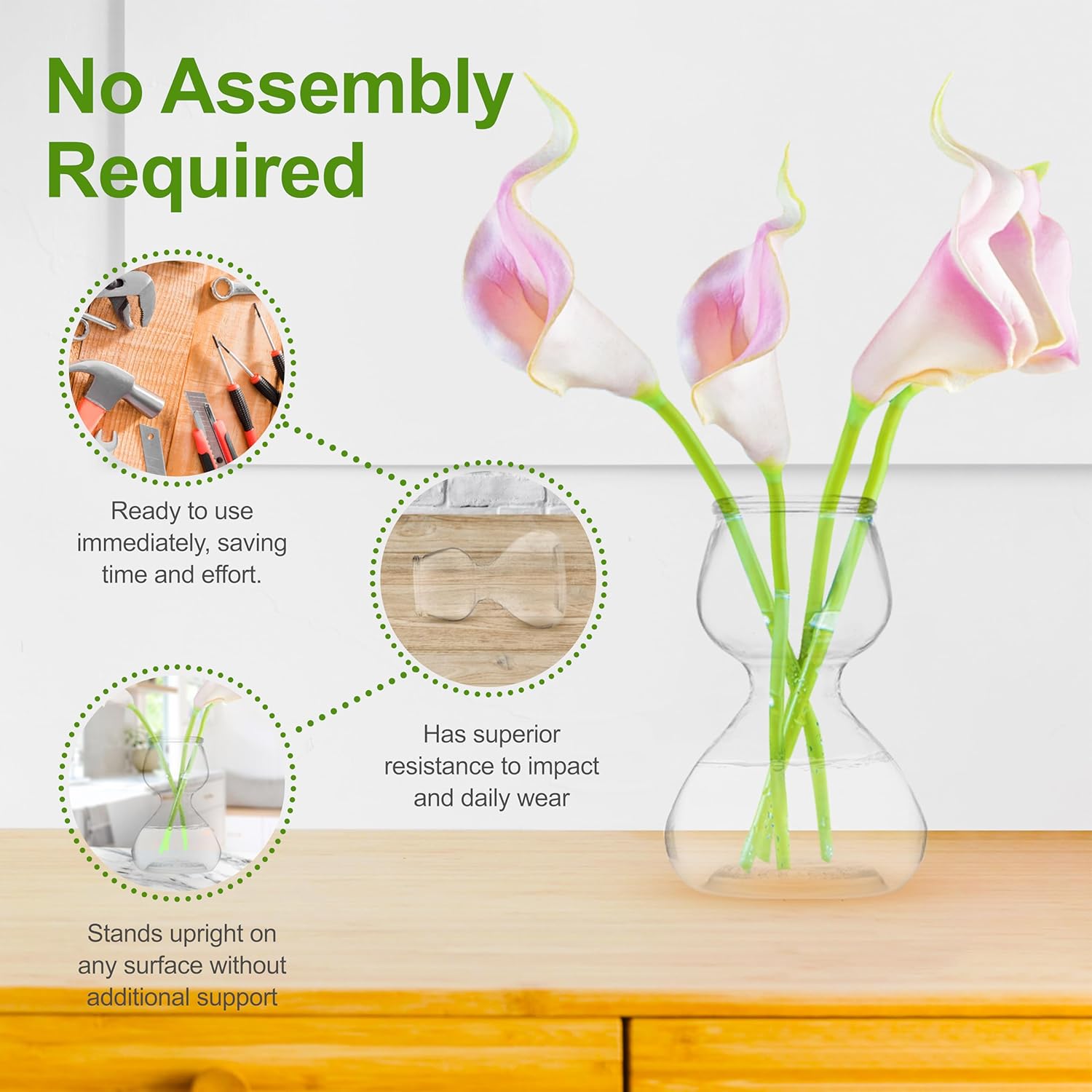 Plant Propagation Stations - Clear Glass Bud Vases (Set of 2)