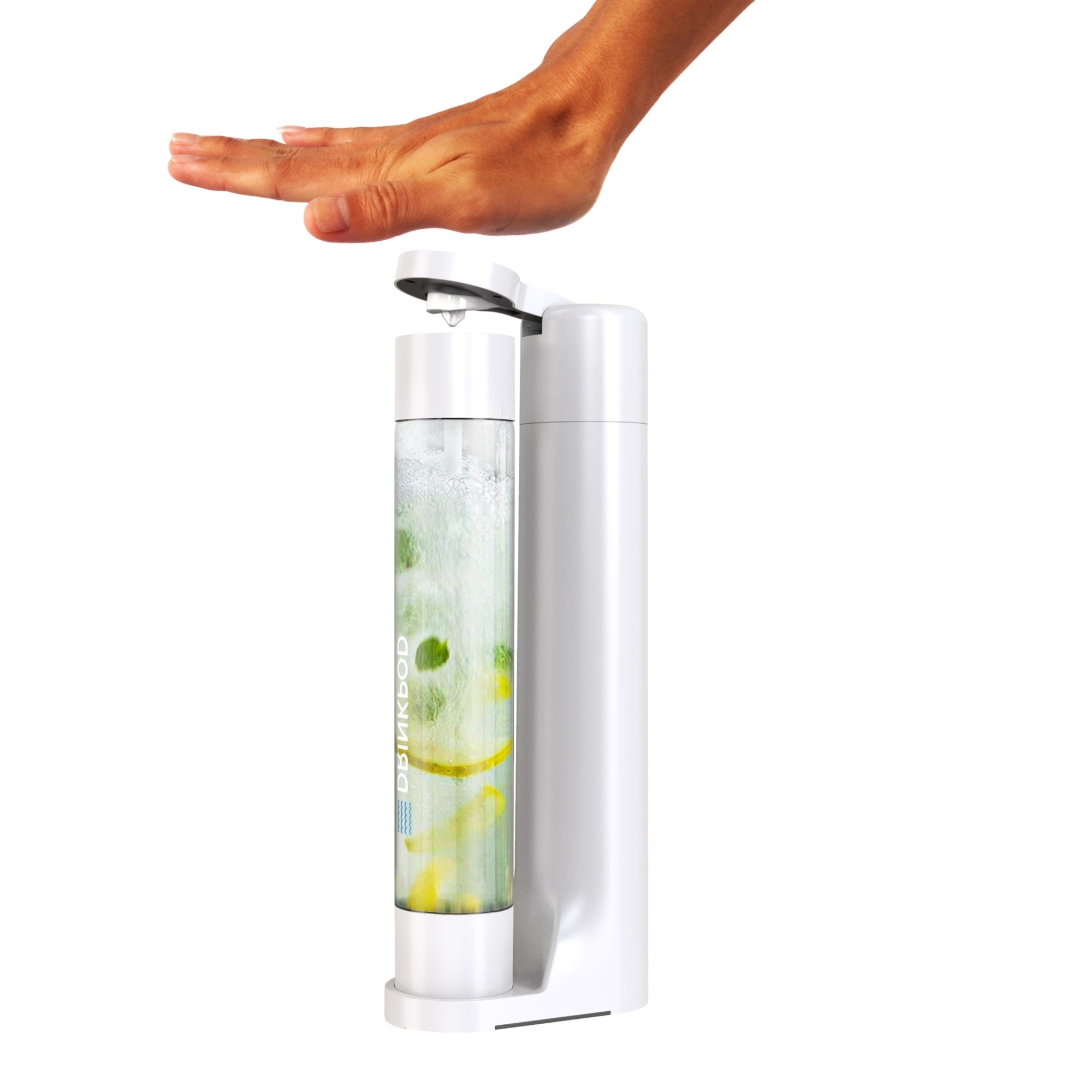 FIZZPod Soda Machine + 2 CO₂ Cylinder - Make Homemade Sparkling Water, Juice, Tea and Cocktail Drinks with Fruits & Candy by Drinkpod